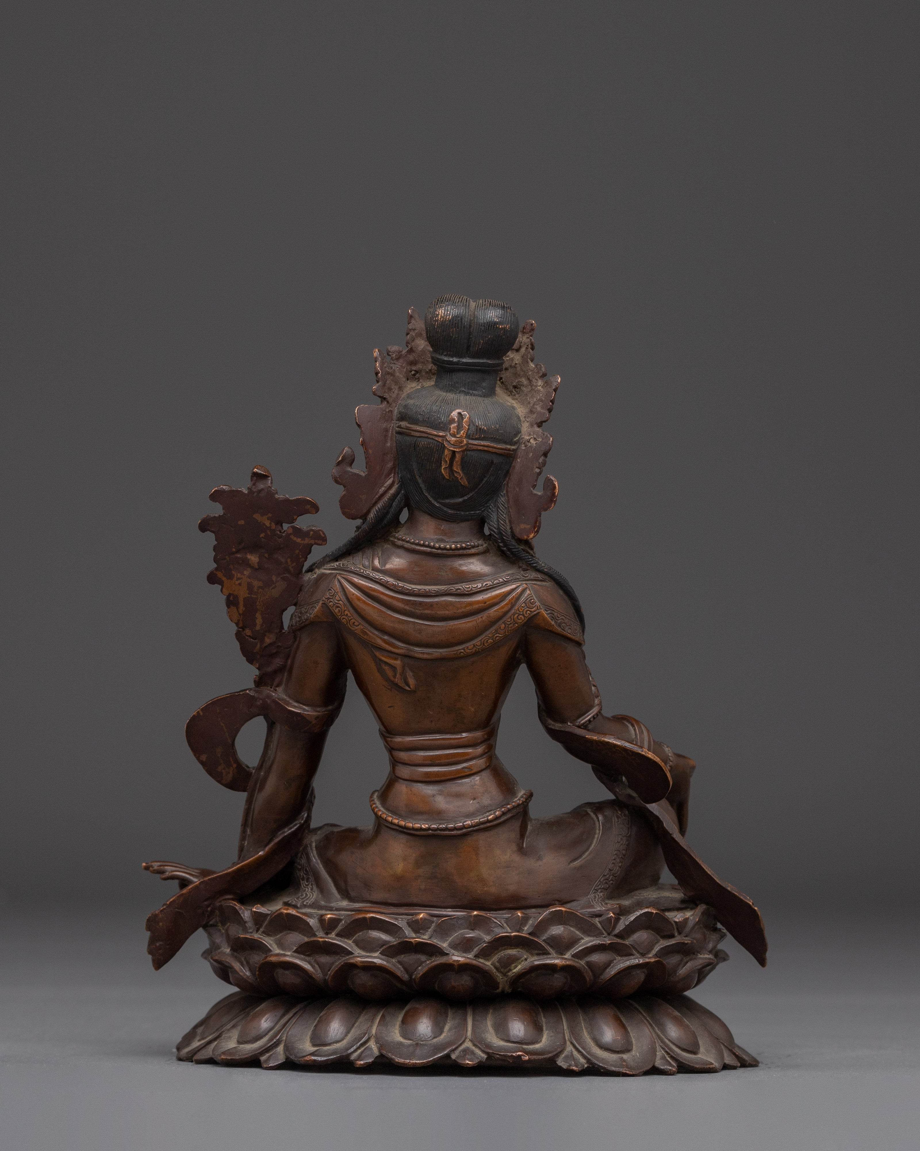 Oxidized Chenrezig Avalokiteshvara Statue | Compassion Buddha for Altar & Meditation