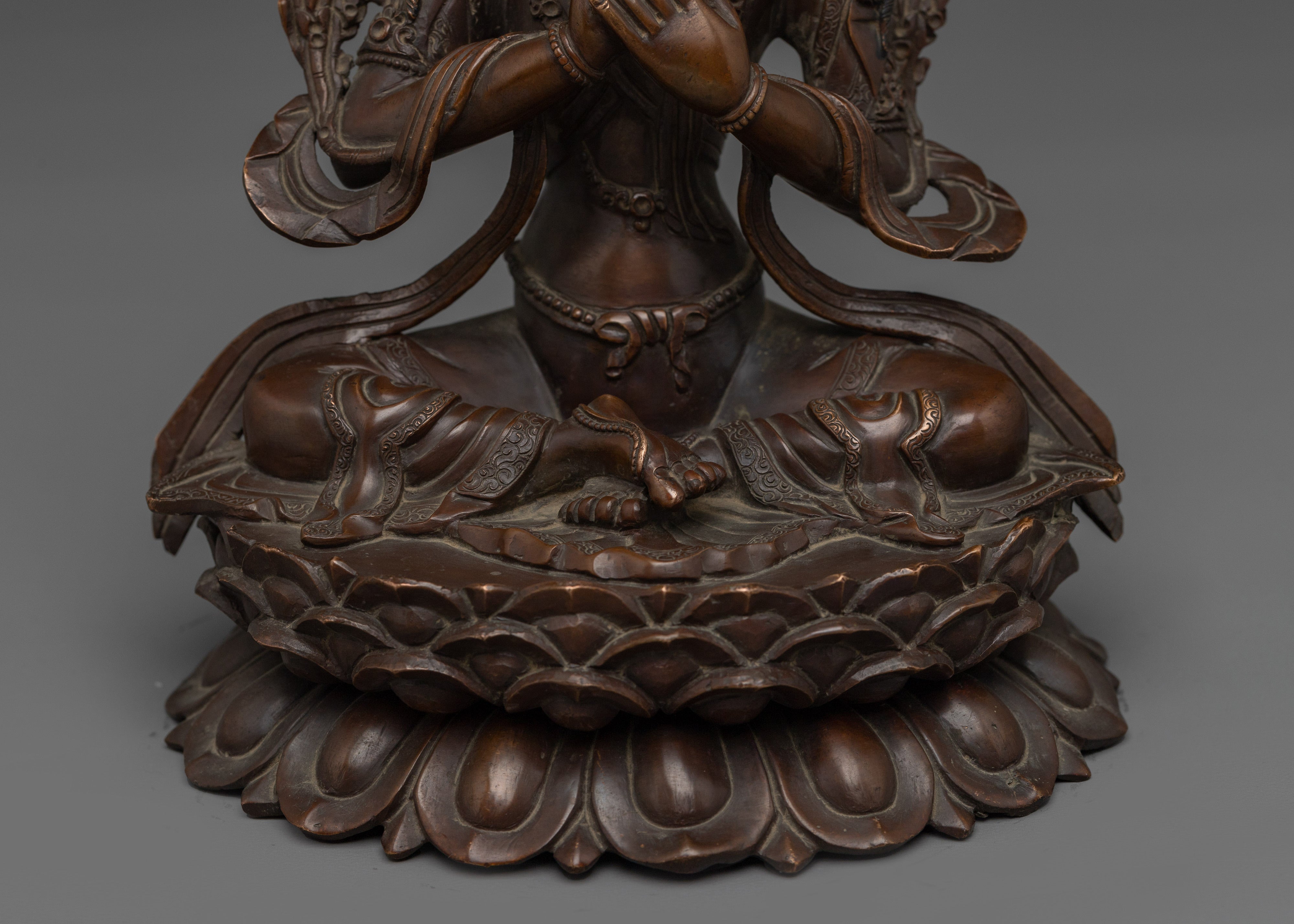 Handmade Lokeshwor Sculpture | Bodhisattva of Compassion