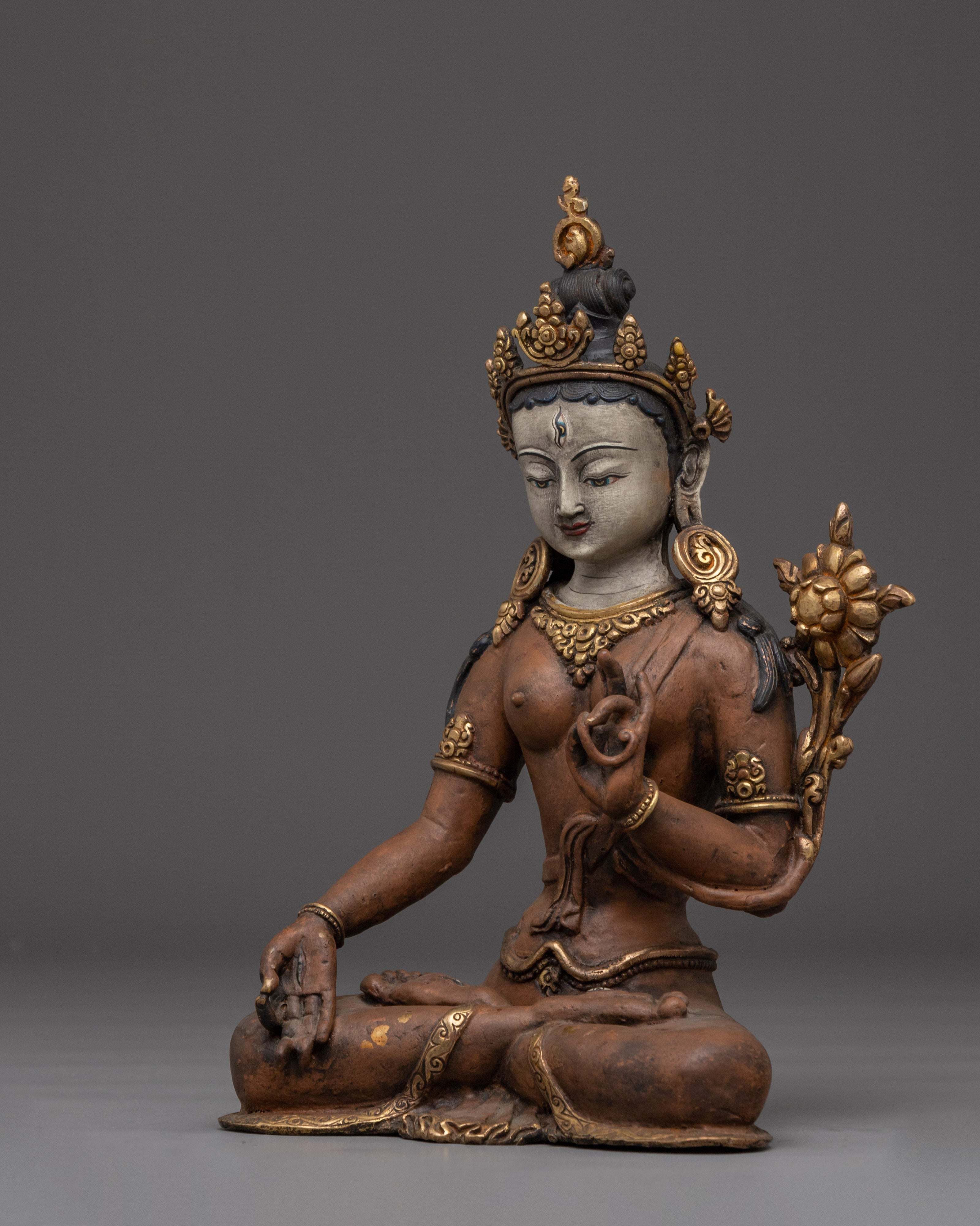 Enlightened Mother Figurine of White Tara | Goddess of Compassion