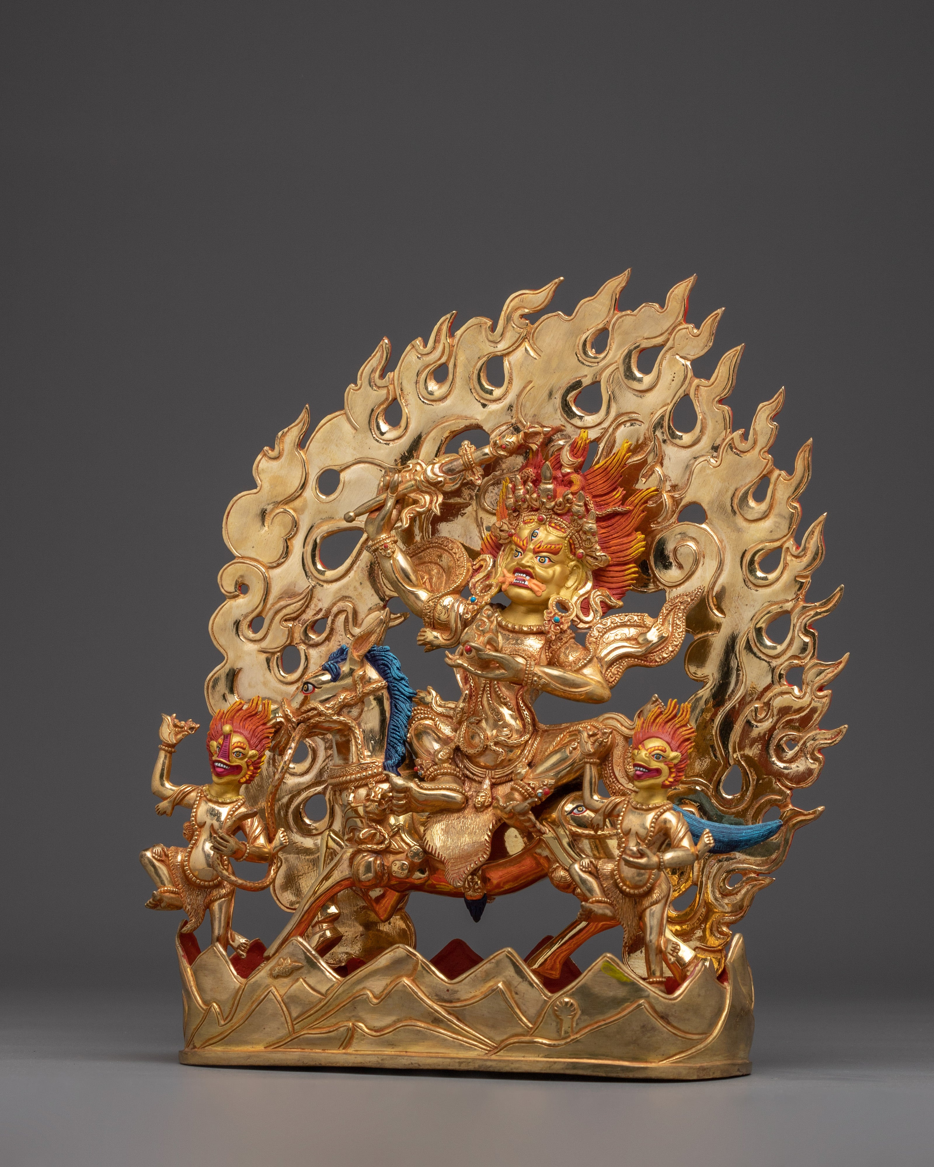 Dharma Protector Palden Lhamo Sculpture | Wrathful Goddess