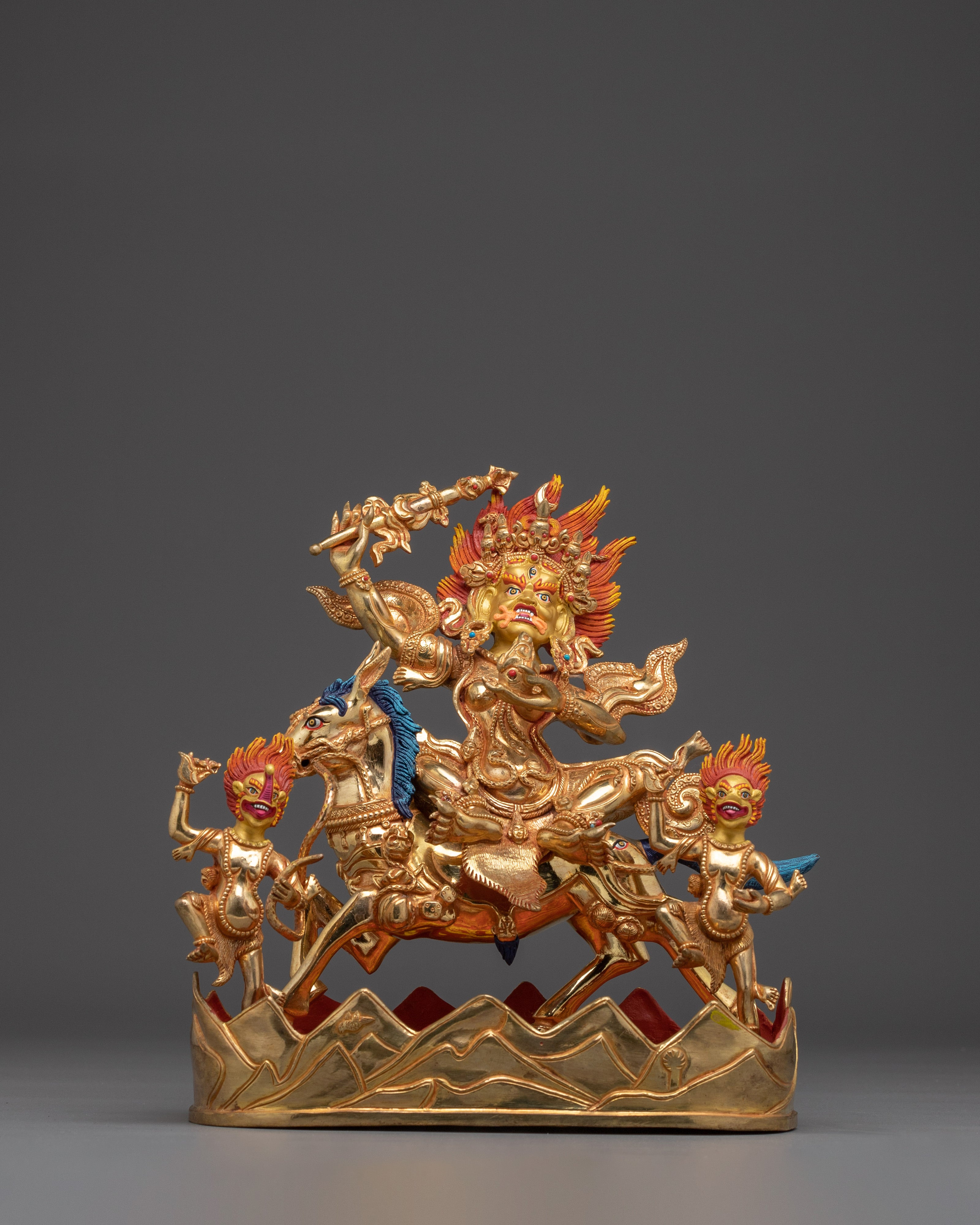 Dharma Protector Palden Lhamo Sculpture | Wrathful Goddess
