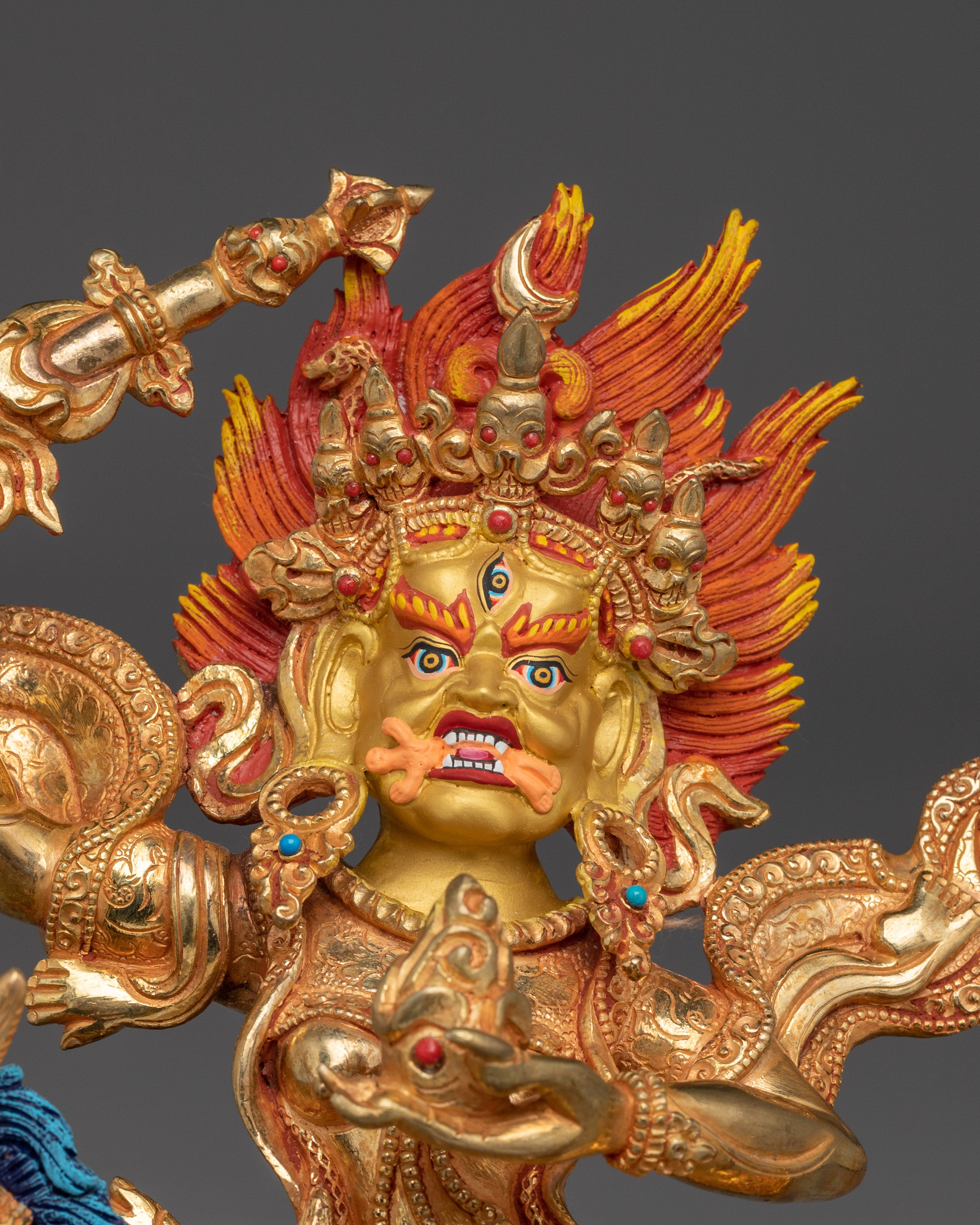 Dharma Protector Palden Lhamo Sculpture | Wrathful Goddess