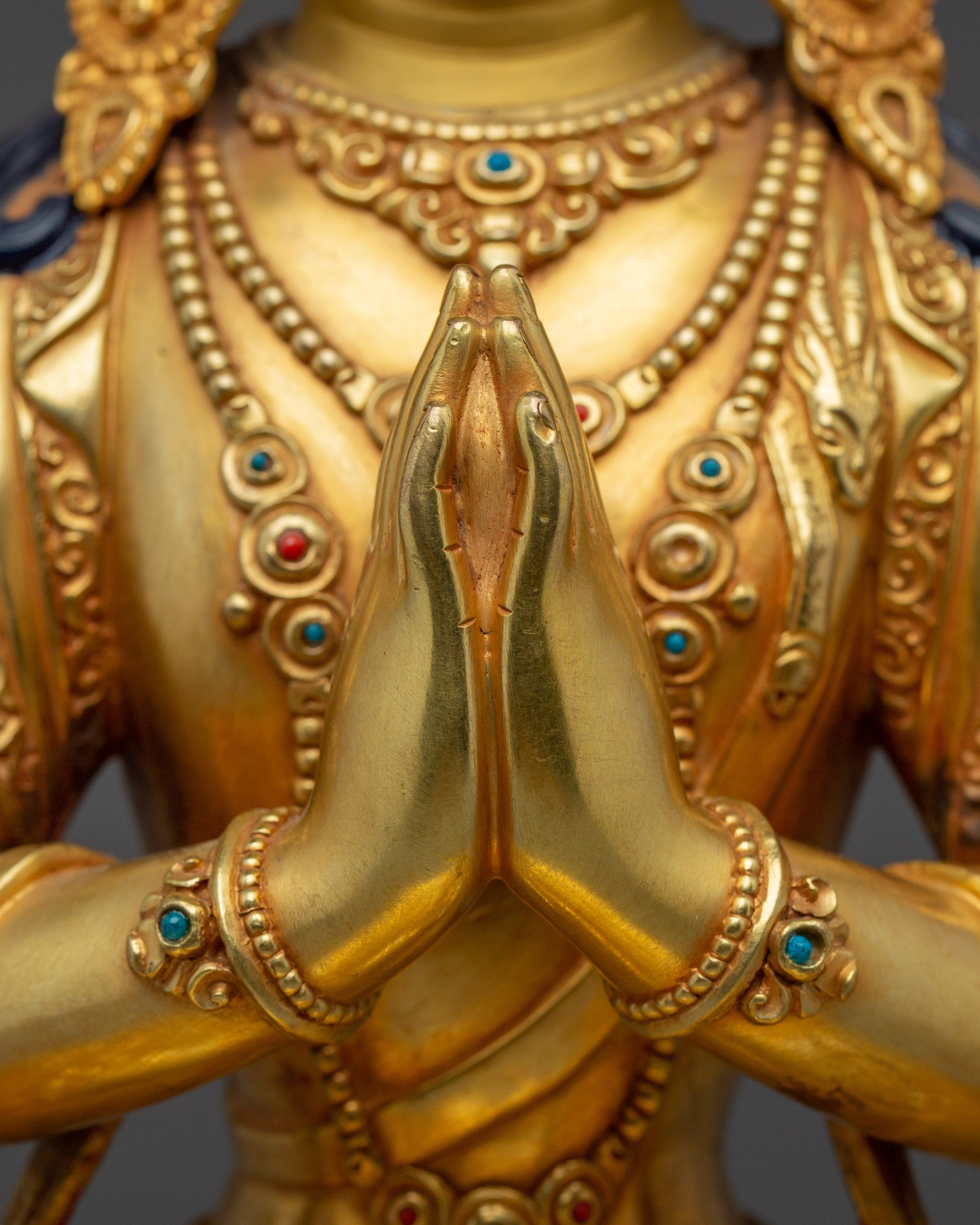 Handmade Art of Four Armed Chenrezig | Bodhisattva of Compassion