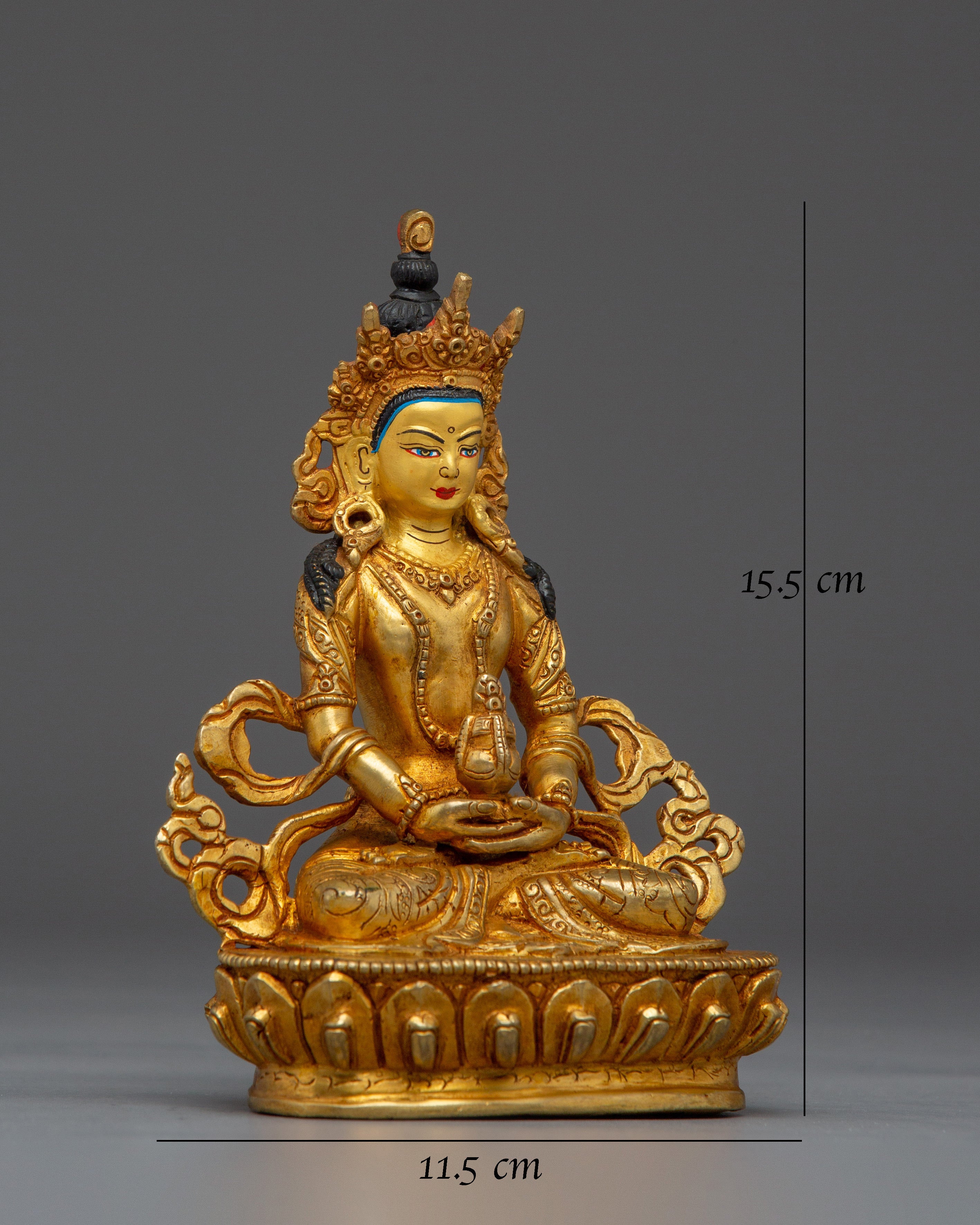 Spiritual Gold Gilded Amitayus Buddha Statue