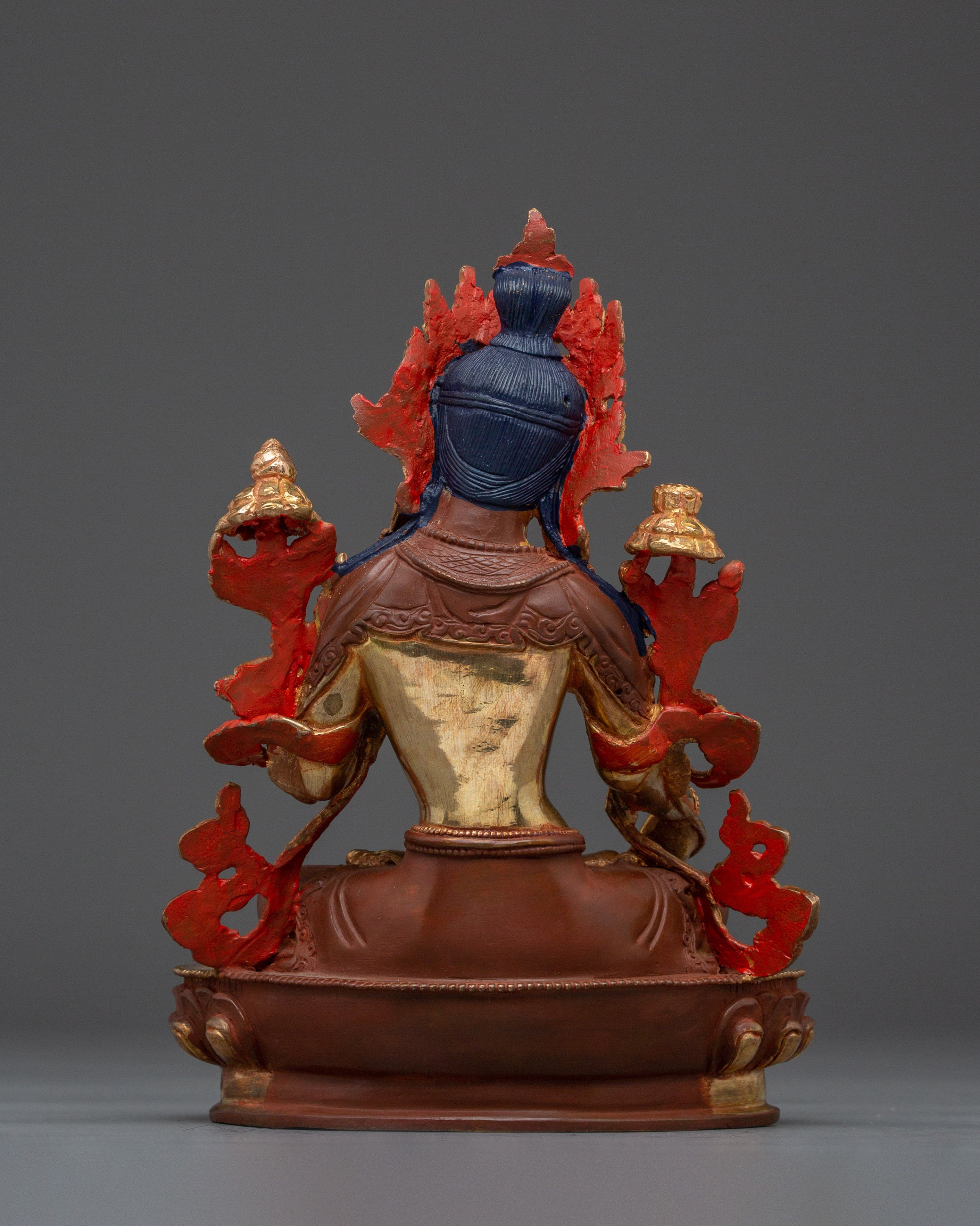 White Tara Buddha Statue with 24K Gold Gilded | Spiritual Meditation & Altar Decor