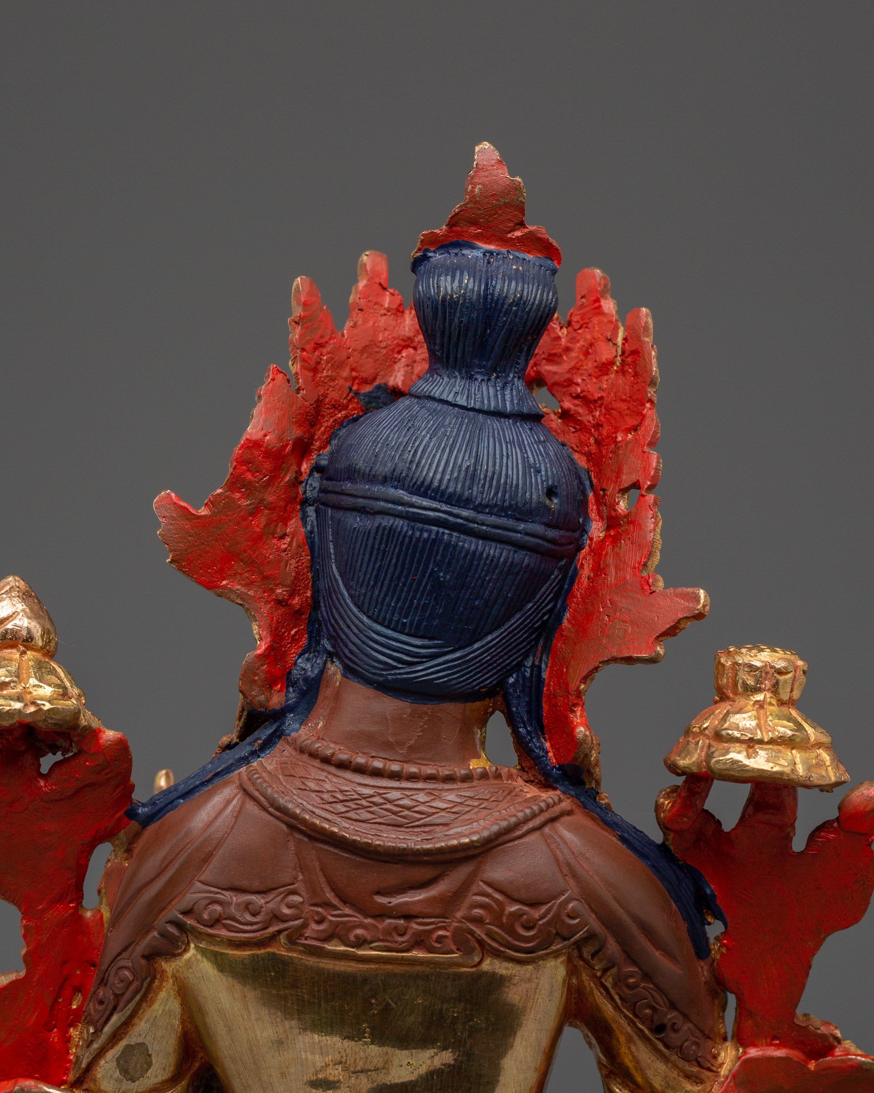 White Tara Buddha Statue with 24K Gold Gilded | Spiritual Meditation & Altar Decor