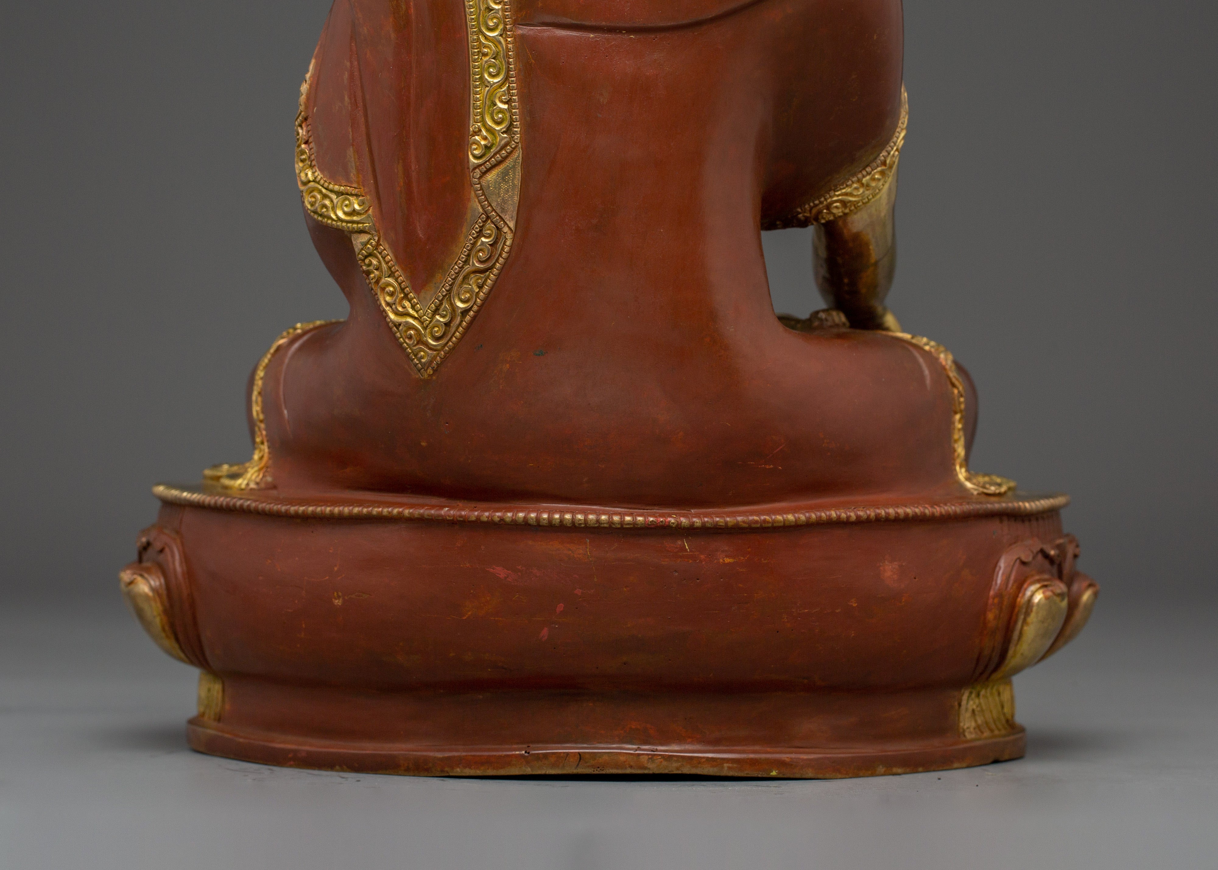 Handcrafted Shakyamuni Buddha Gold Gilded Statue | Spiritual Meditation & Altar Decor