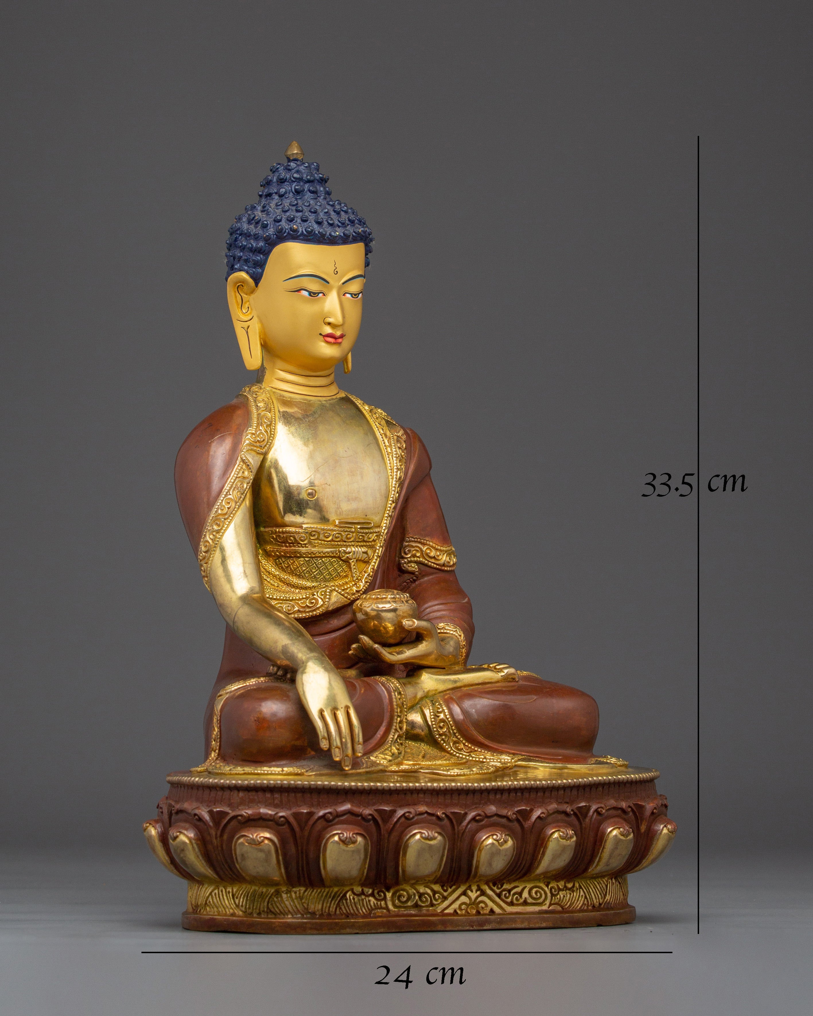 Shakyamuni Buddha Gold Gilded Statue