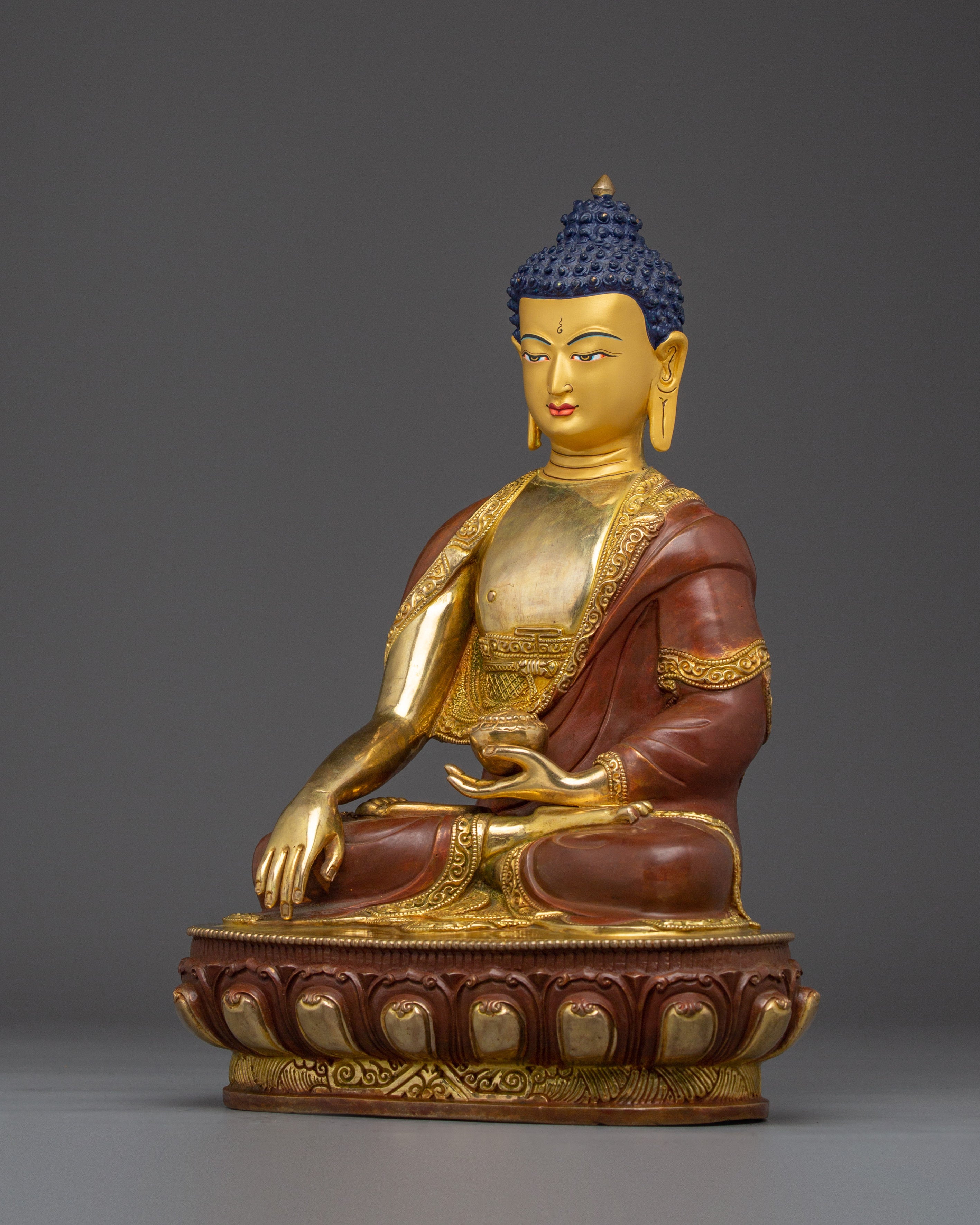 Handcrafted Shakyamuni Buddha Gold Gilded Statue | Spiritual Meditation & Altar Decor