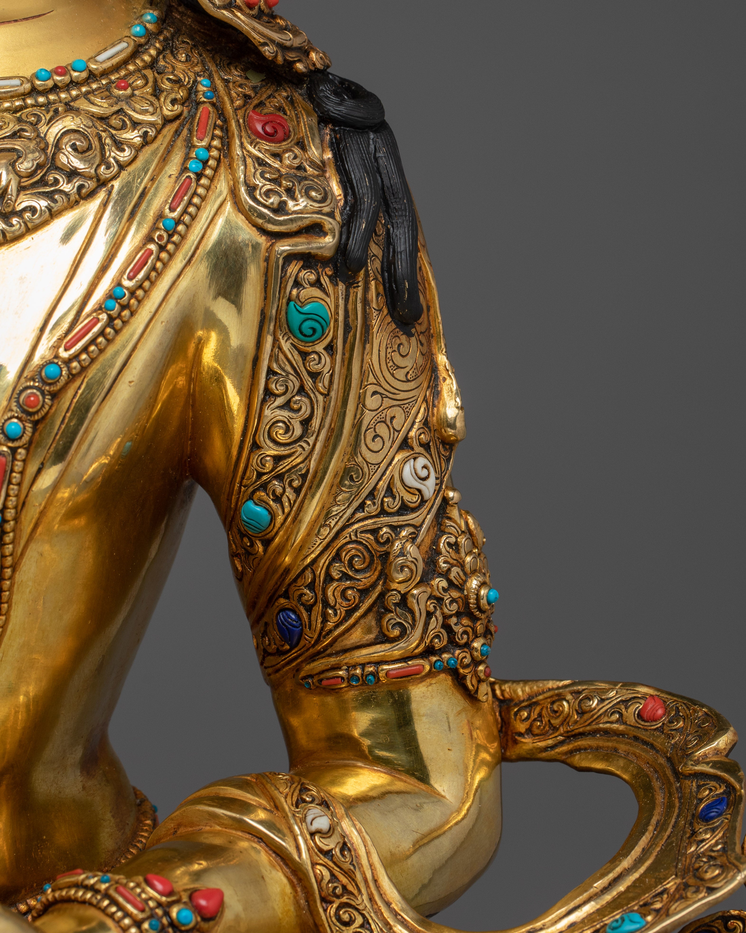 Himalayan Kshitigarbha Compassion Deity Sculpture