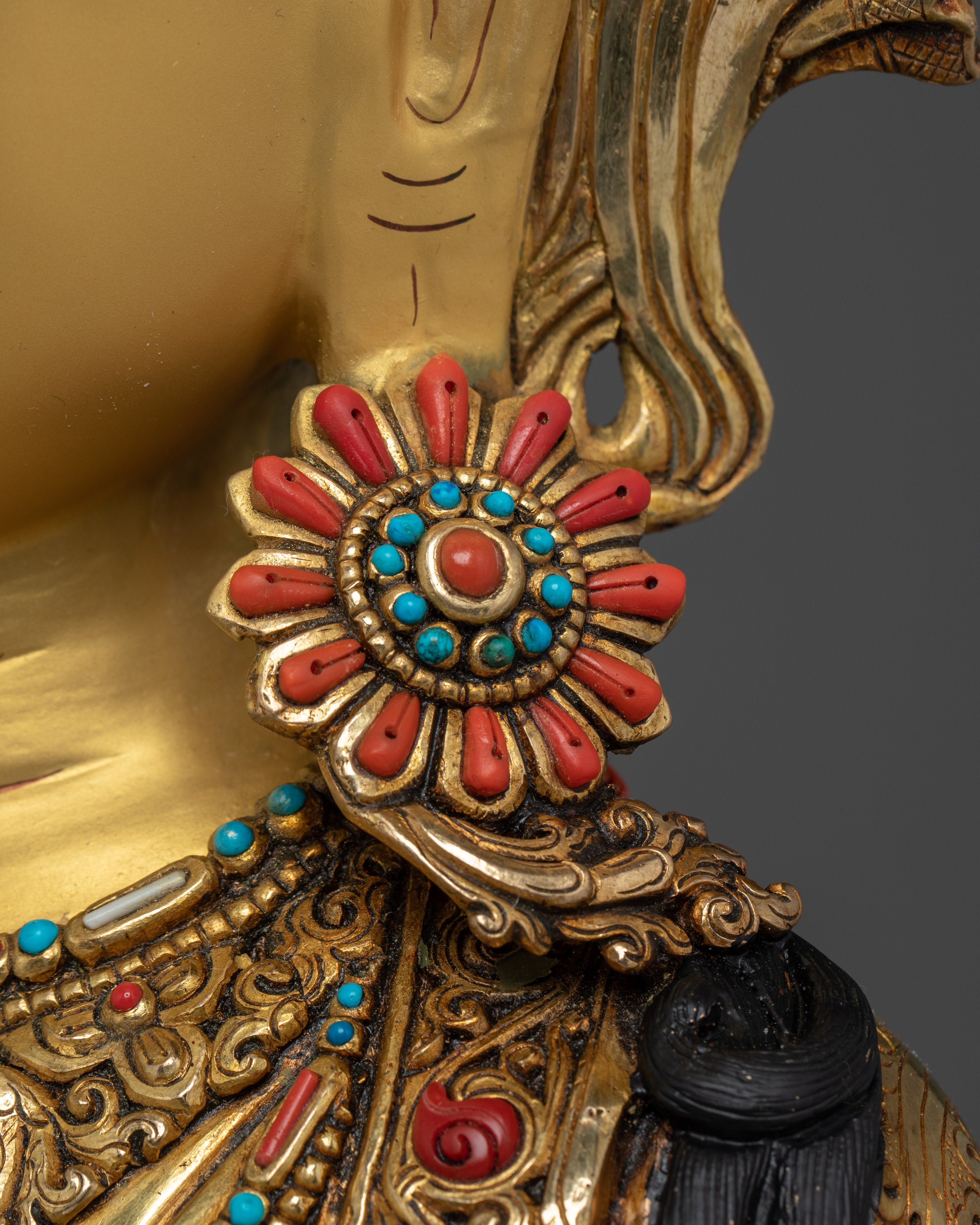 Himalayan Kshitigarbha Compassion Deity Sculpture