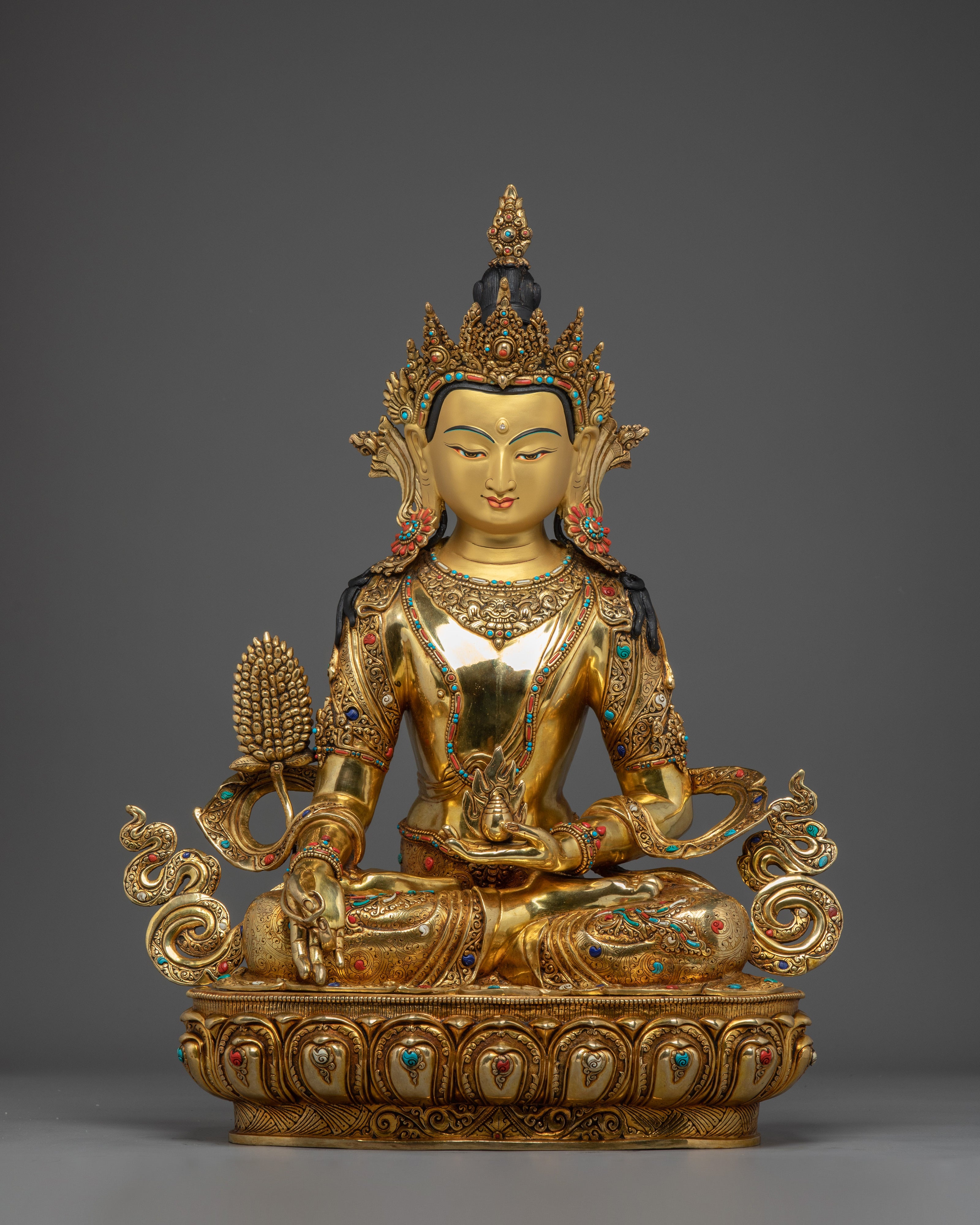 Himalayan Kshitigarbha Compassion Deity Sculpture