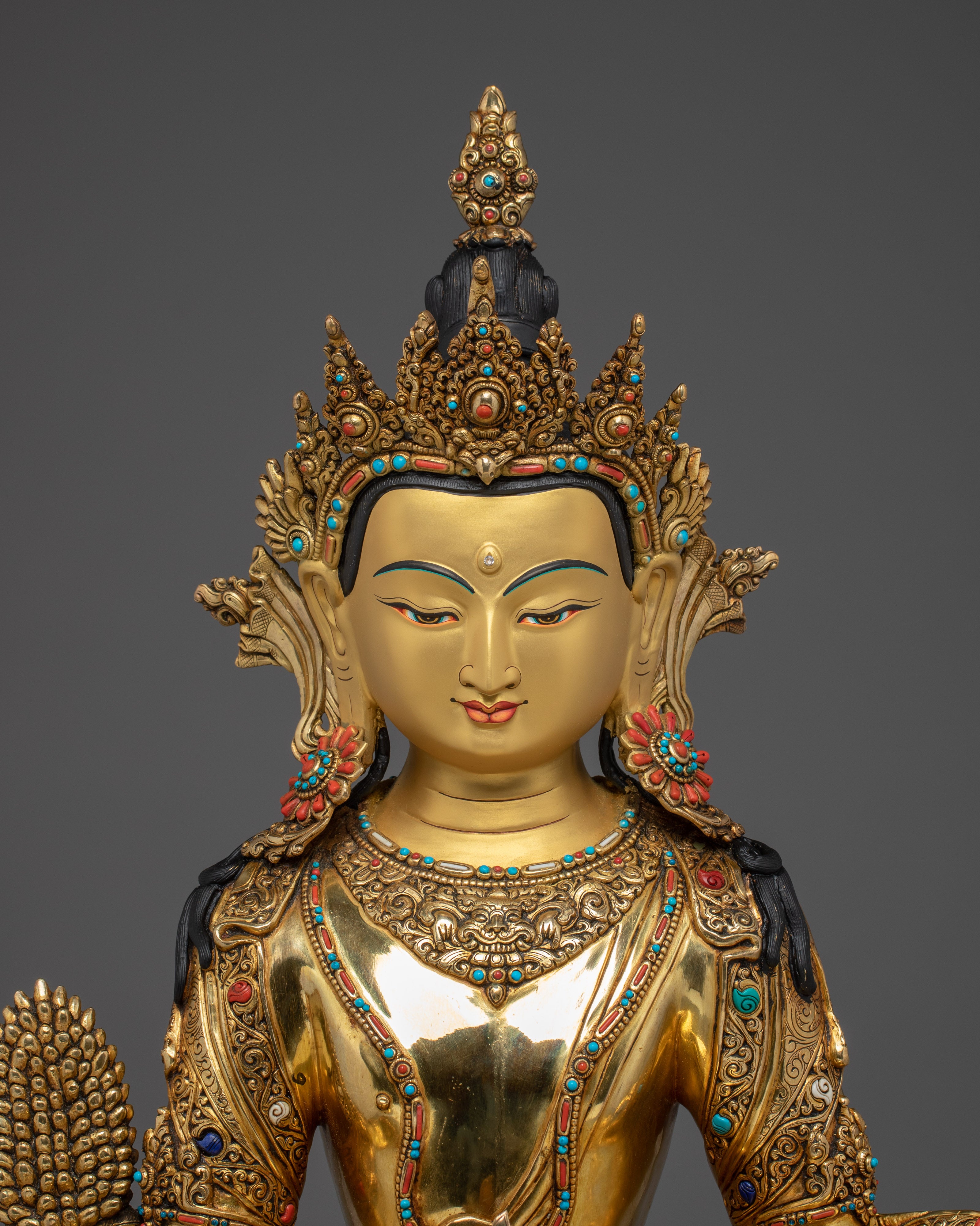 Himalayan Kshitigarbha Compassion Deity Sculpture