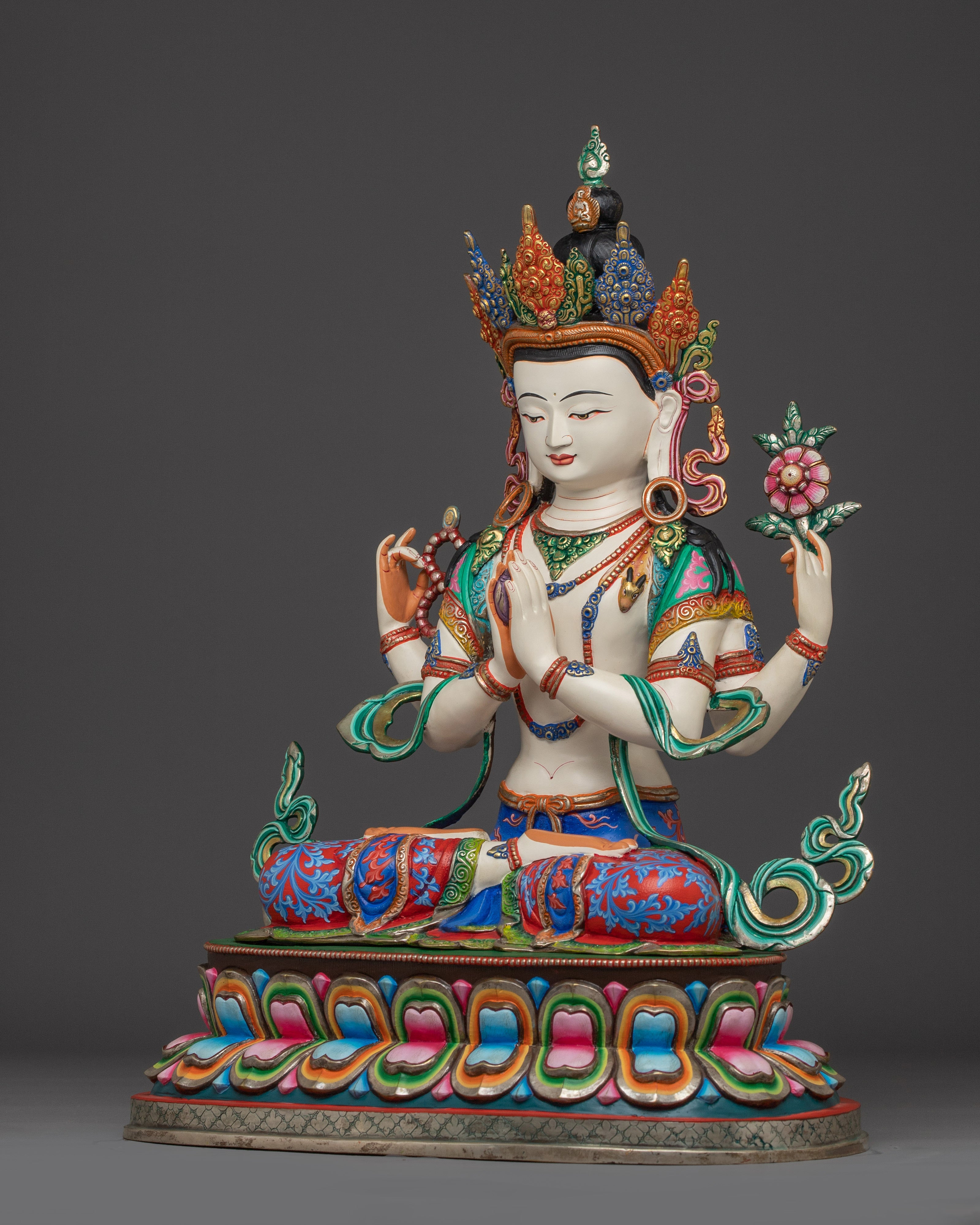 Devotional Artwork of Chenrezig | Bodhisattva of Compassion