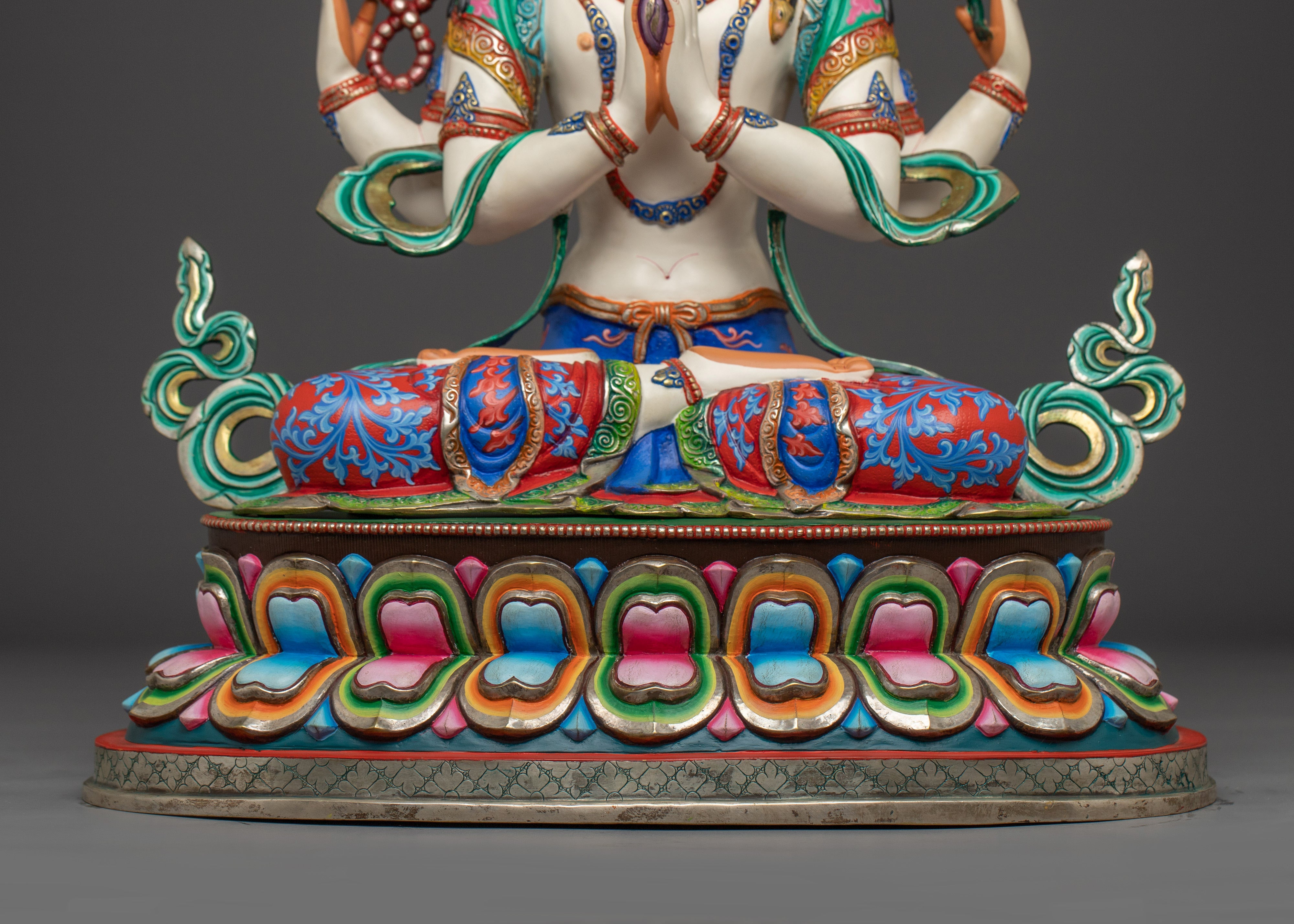 Devotional Artwork of Chenrezig | Bodhisattva of Compassion