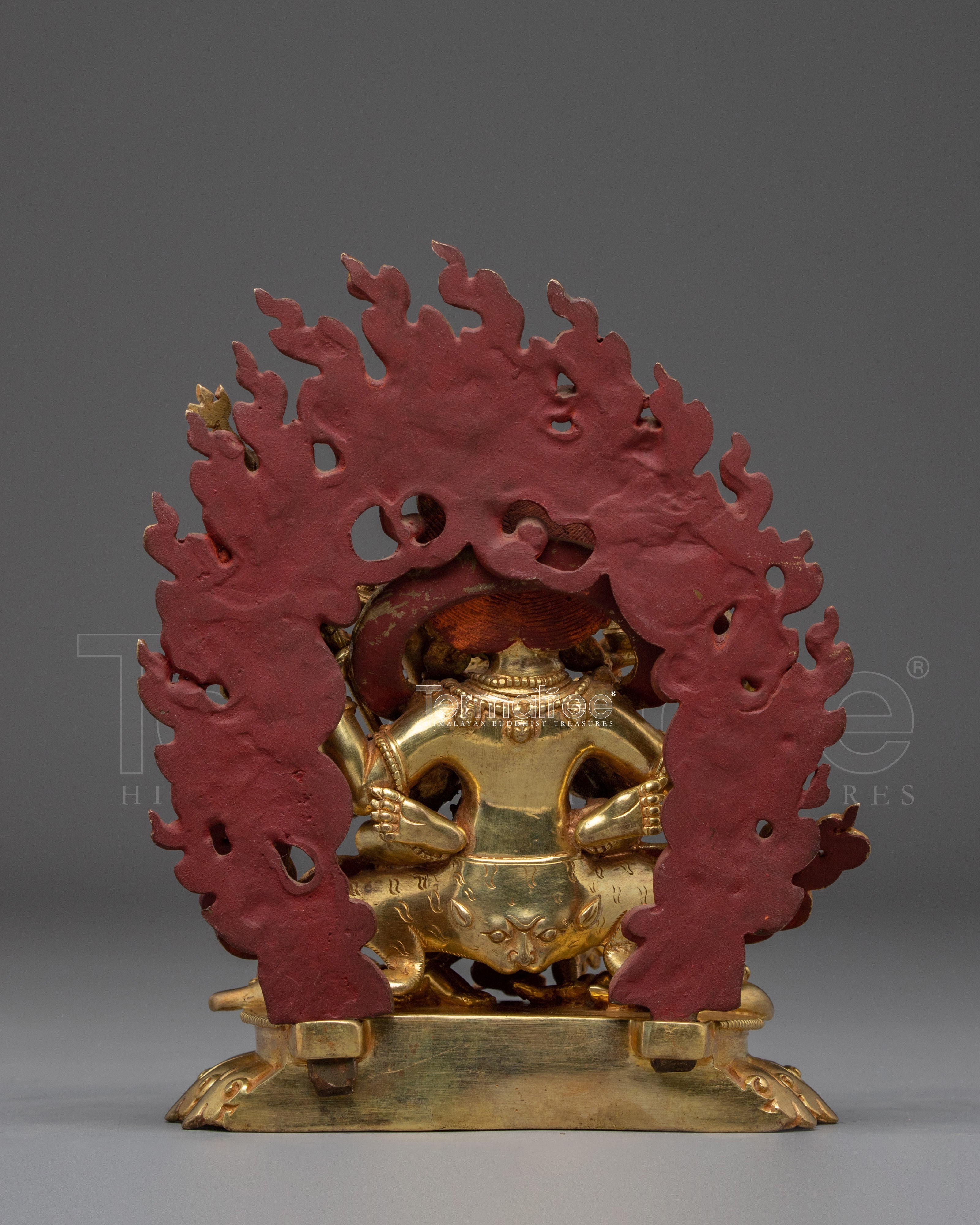 Sacred Four armed Mahakala Sculpture | Fierce Dharma Protector