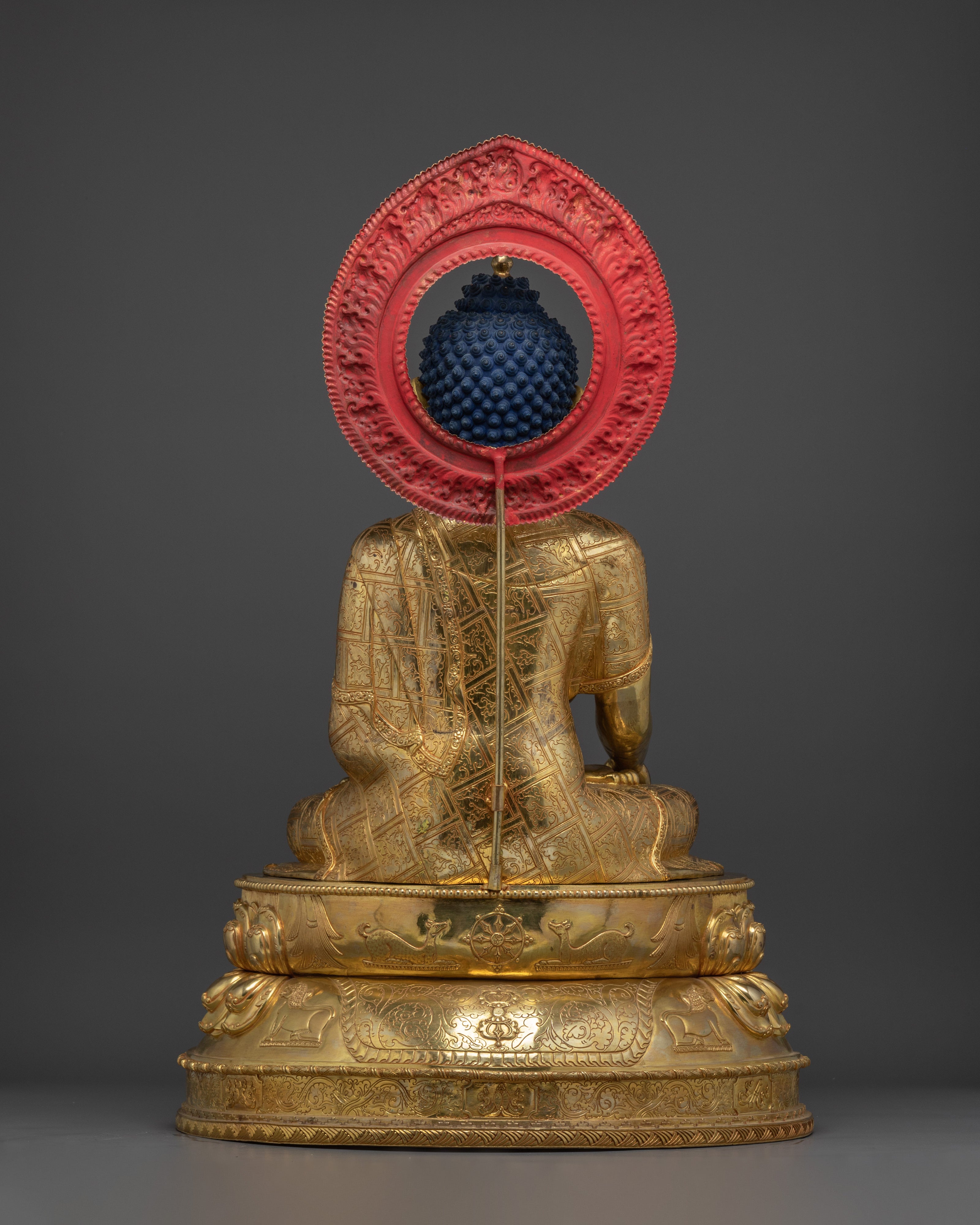 Radiant Shakyamuni Buddha with Halo Statue for Spirituality