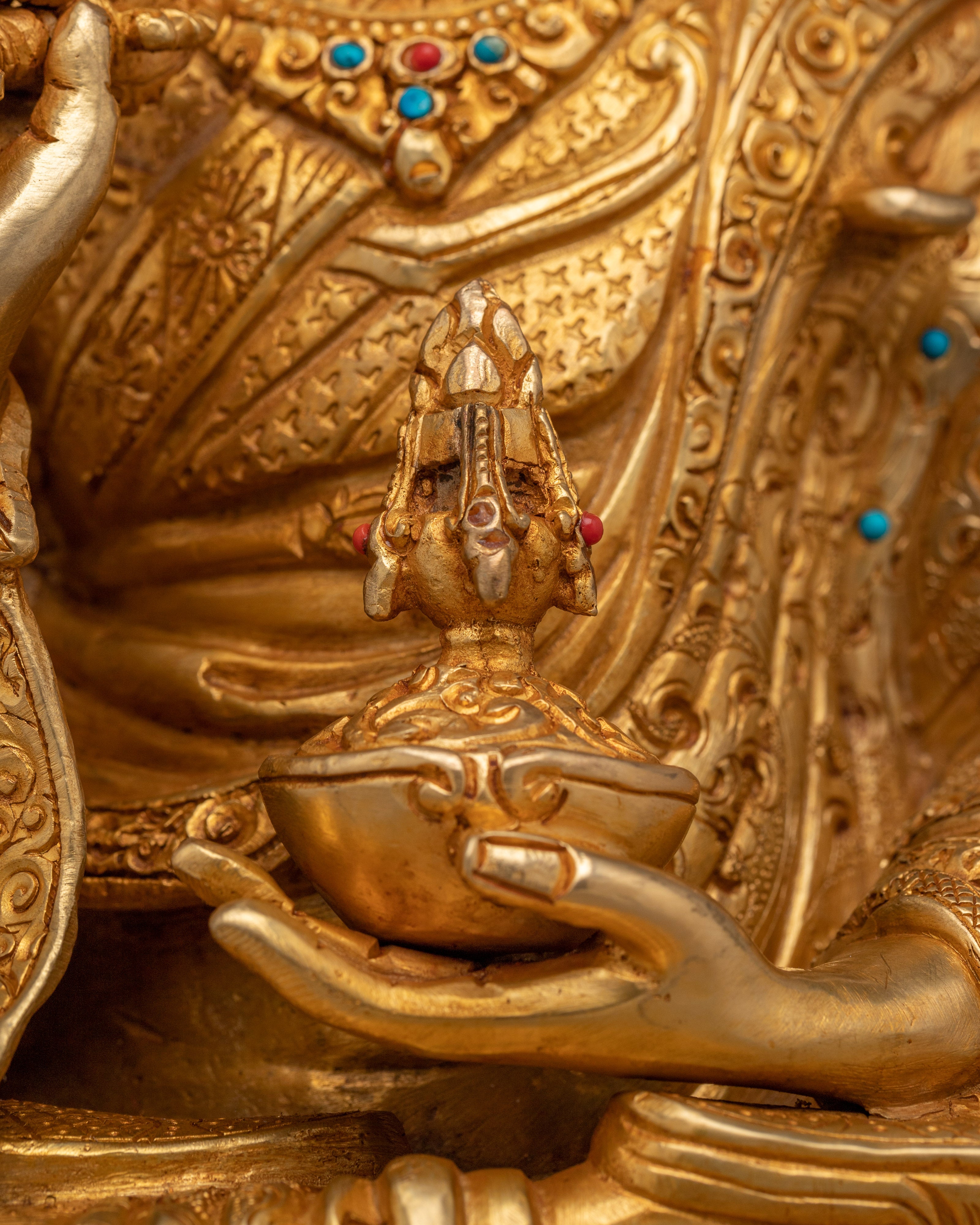 Guru Rinpoche With Yeshe Tsogyal and Mandarva