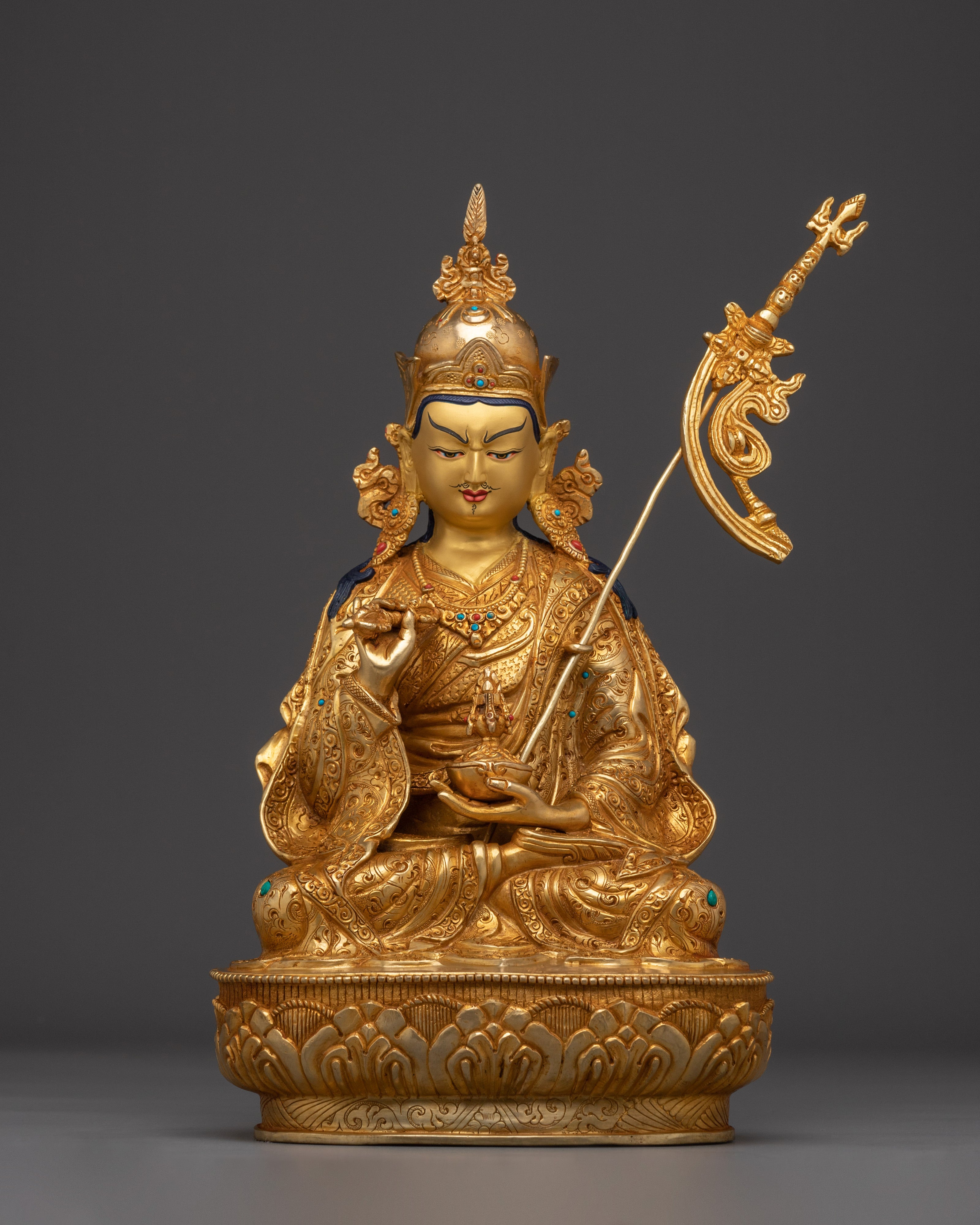 Guru Rinpoche With Yeshe Tsogyal and Mandarva