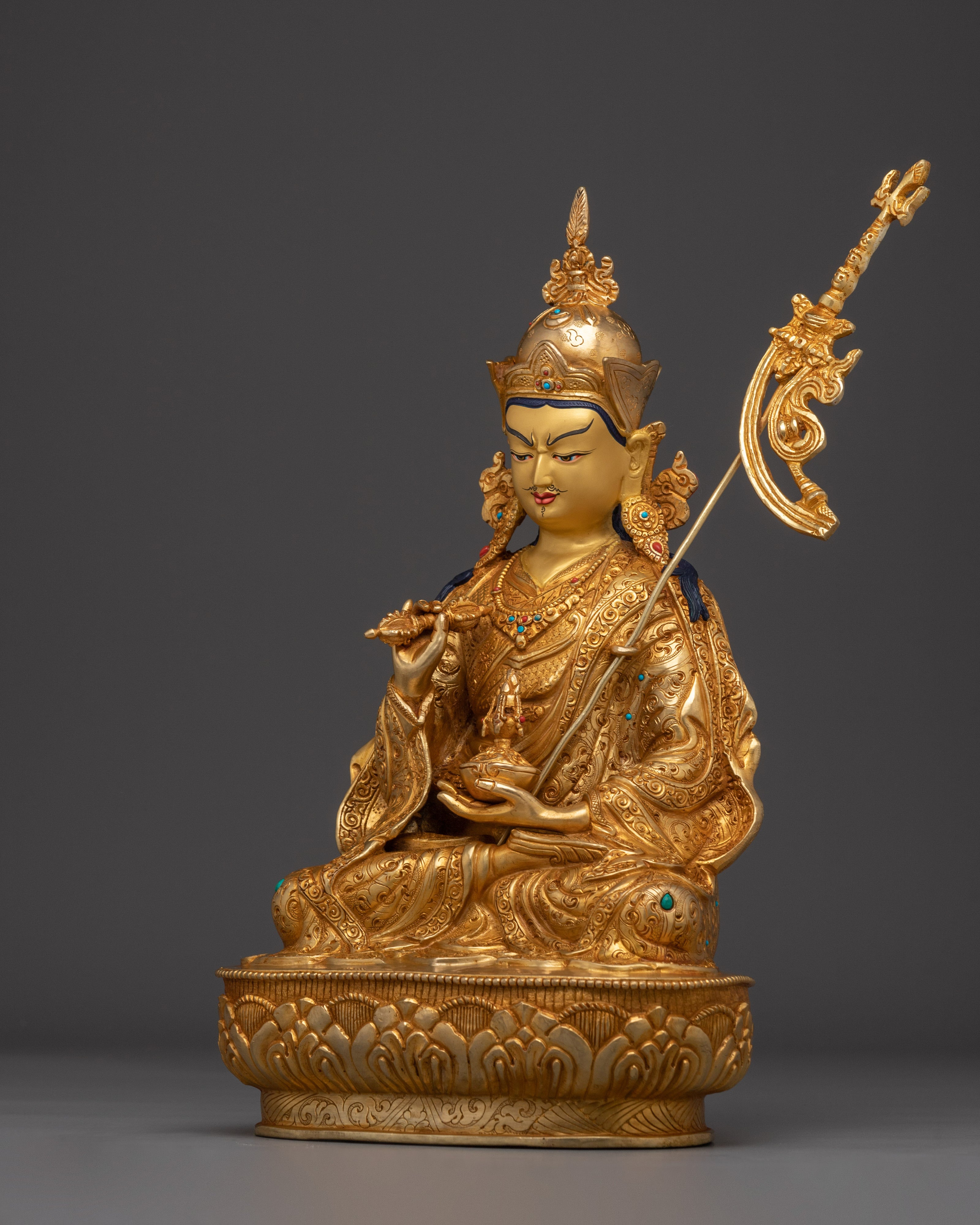 Guru Rinpoche With Yeshe Tsogyal and Mandarva