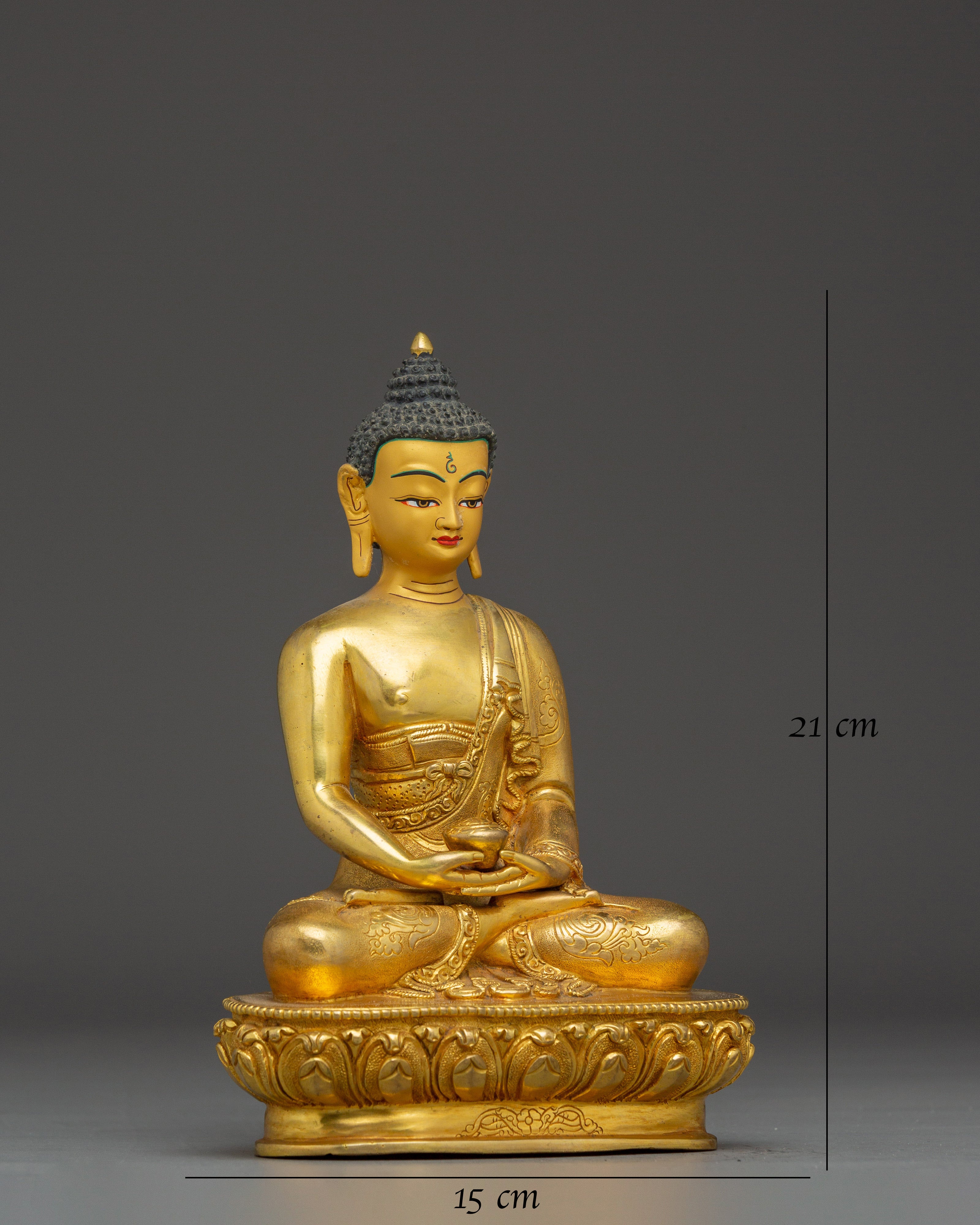 Handmade 24K Gold Gilded Amitabha Buddha Statue