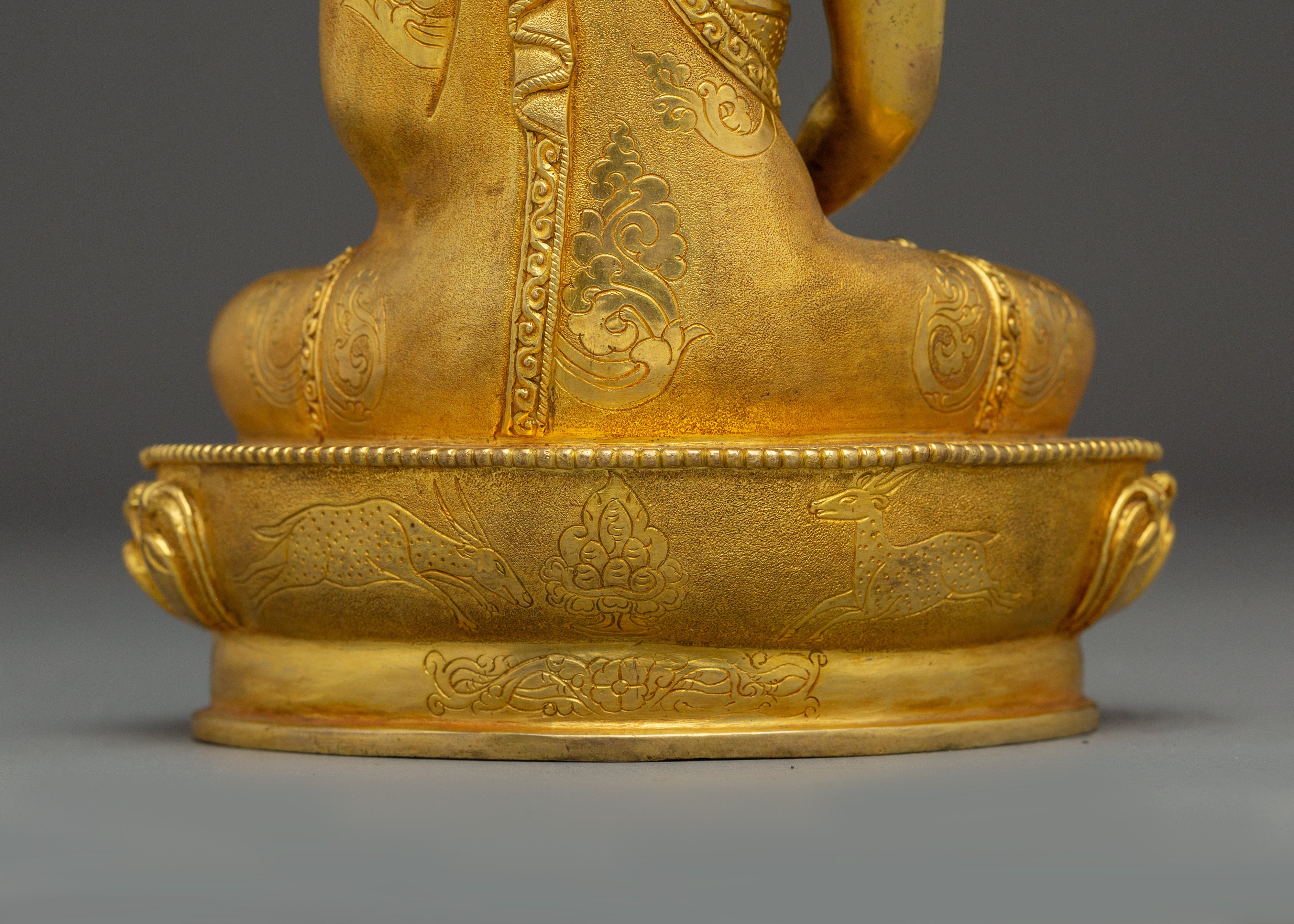 Handmade 24K Gold Gilded Amitabha Buddha Statue | Meditation & Shrine Decor