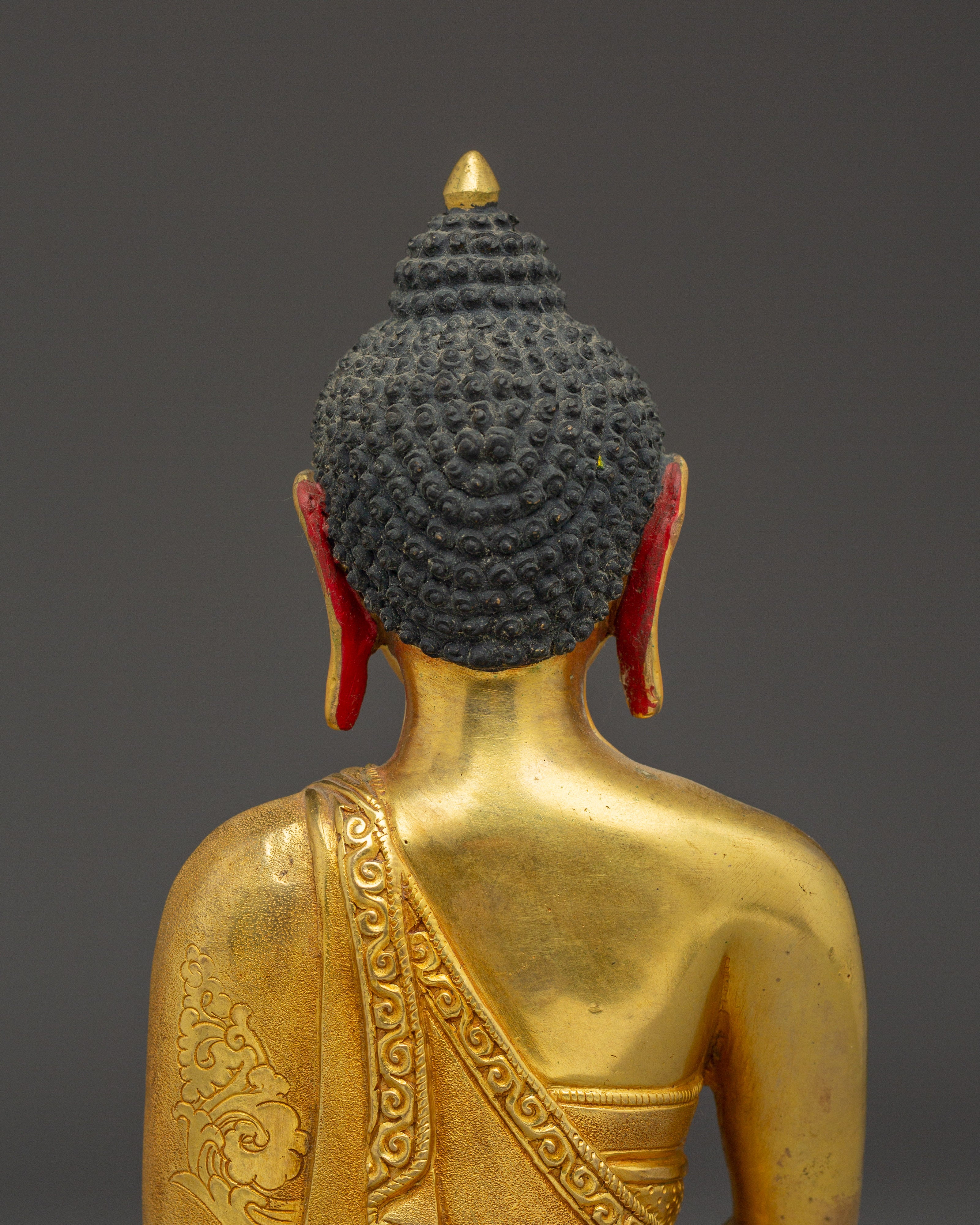 Handmade 24K Gold Gilded Amitabha Buddha Statue | Meditation & Shrine Decor