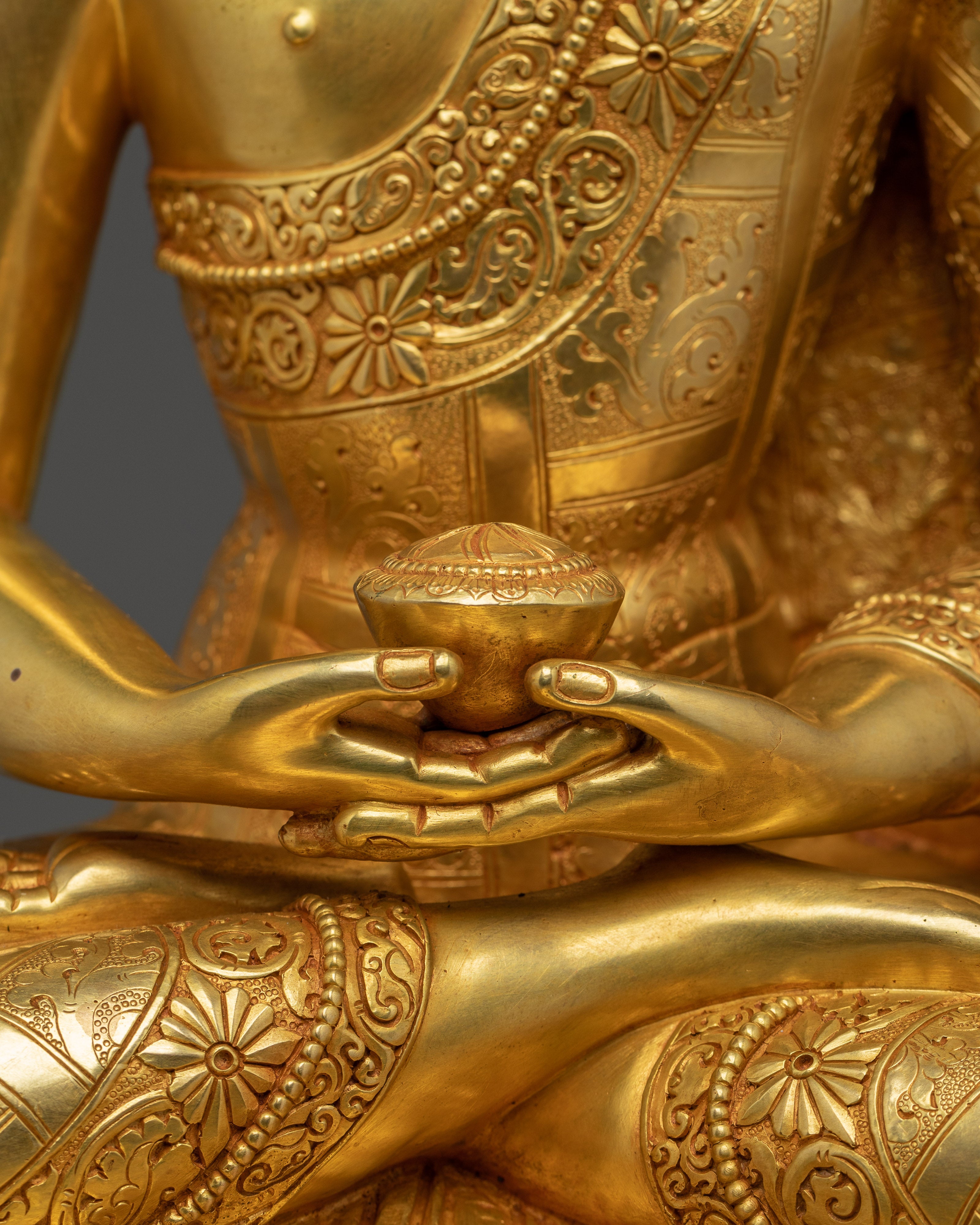 Tranquil Amitabha Buddha Handmade Statue | Buddhist Spiritual Artwork