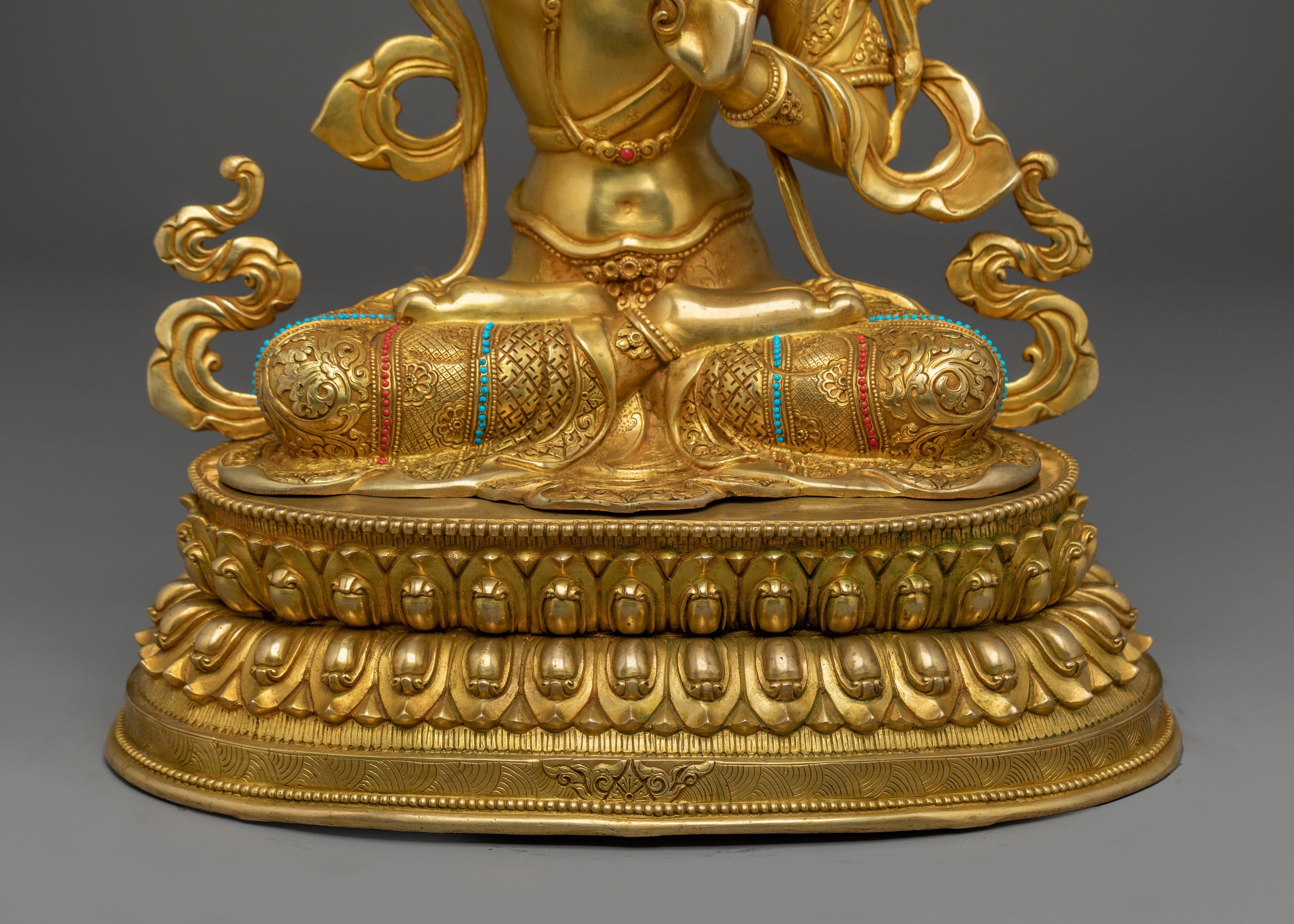 Bodhisattva Manjushri Golden Statue | Buddhist Divine Bodhisattva
