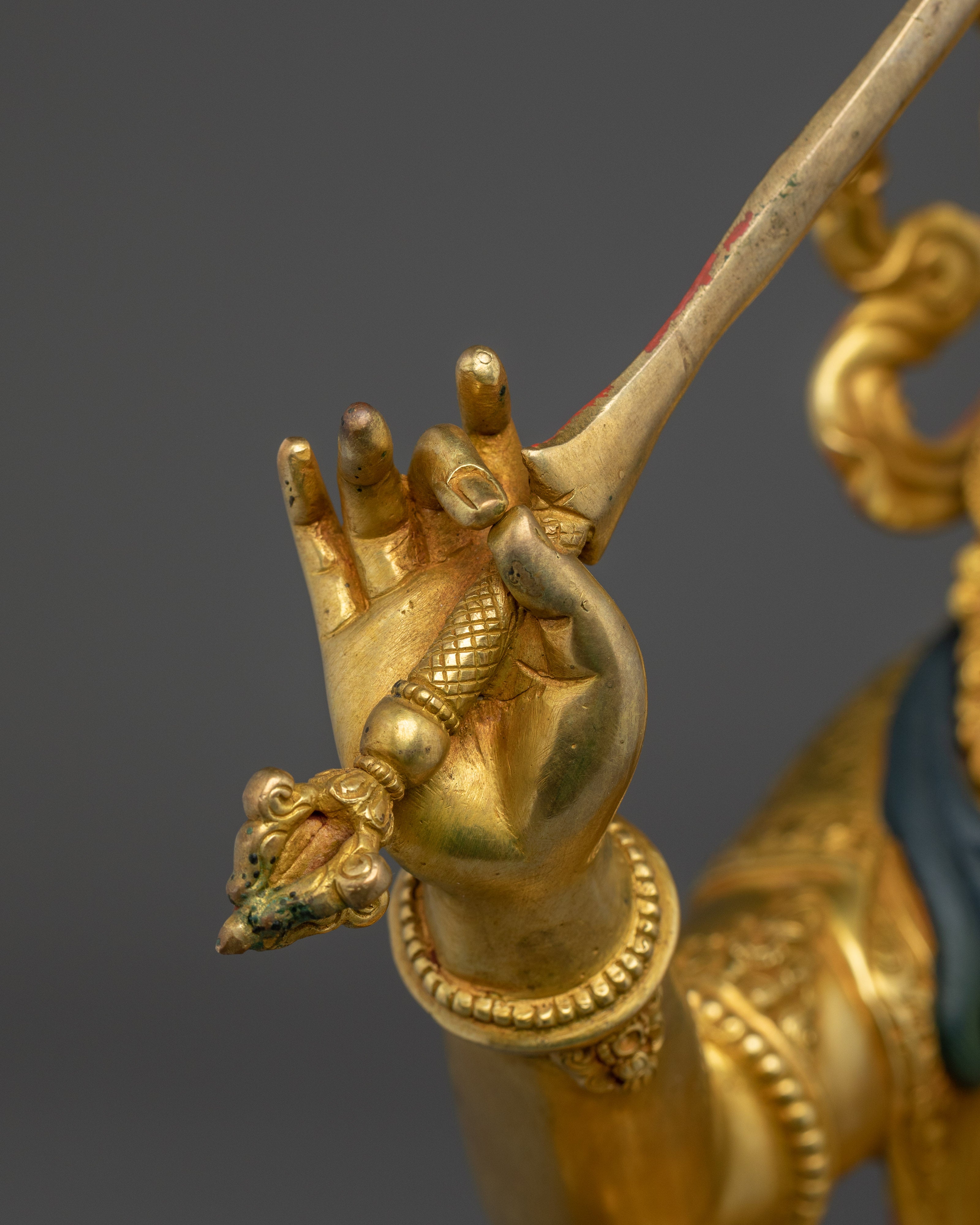 Bodhisattva Manjushri Golden Statue | Buddhist Divine Bodhisattva
