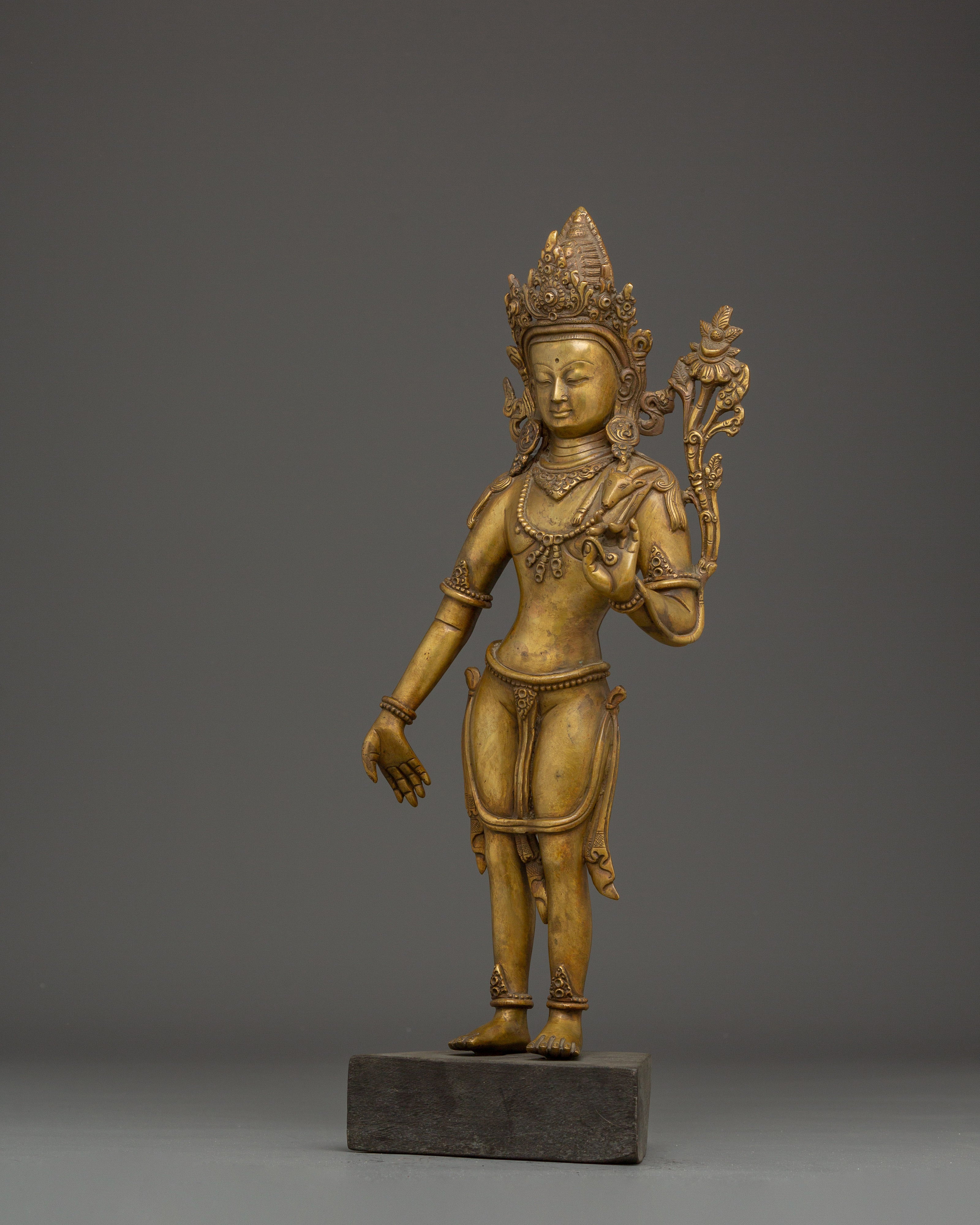 Serene Avalokiteshvara Copper Statue | Bodhisattva of Compassion