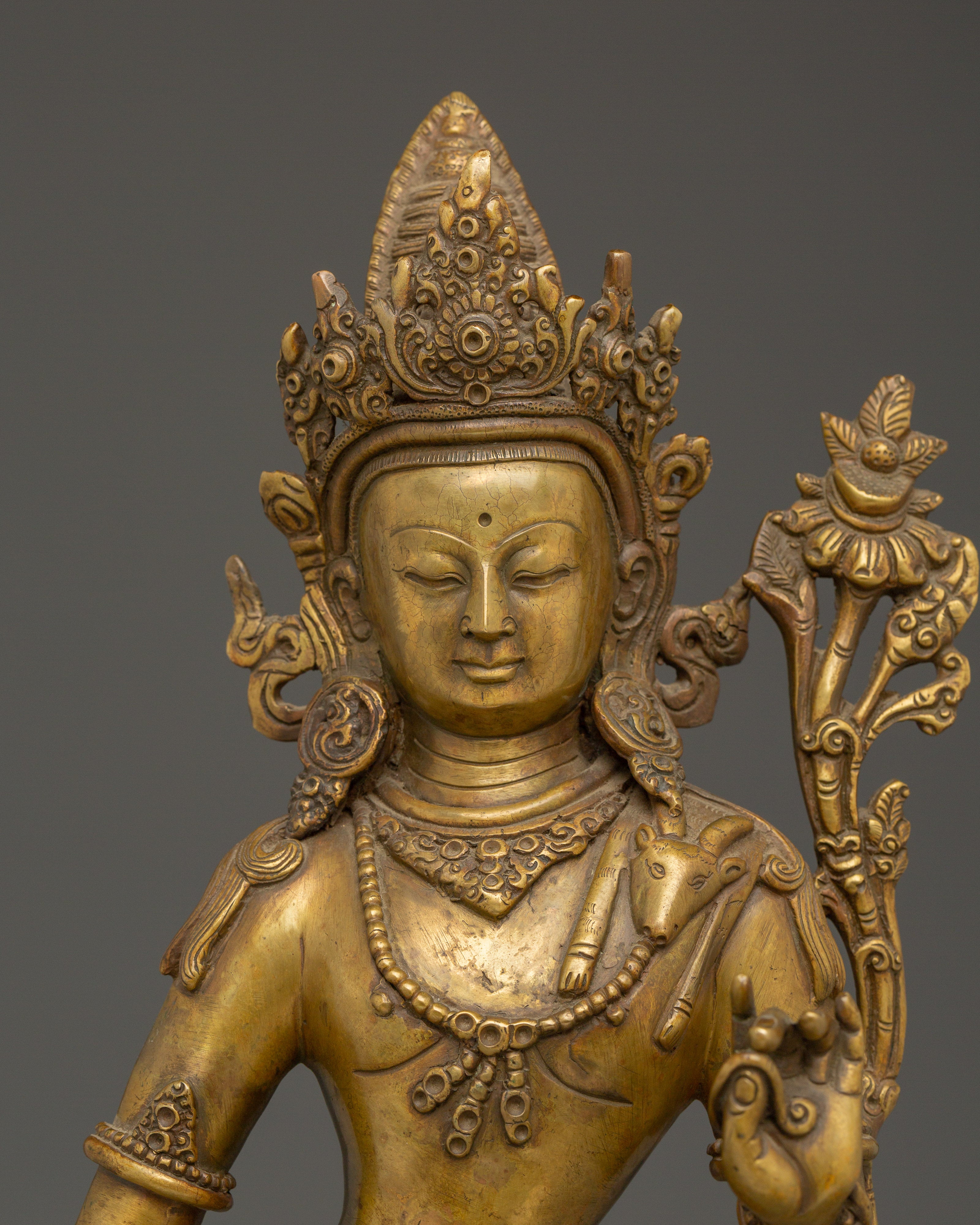 Serene Avalokiteshvara Copper Statue | Bodhisattva of Compassion