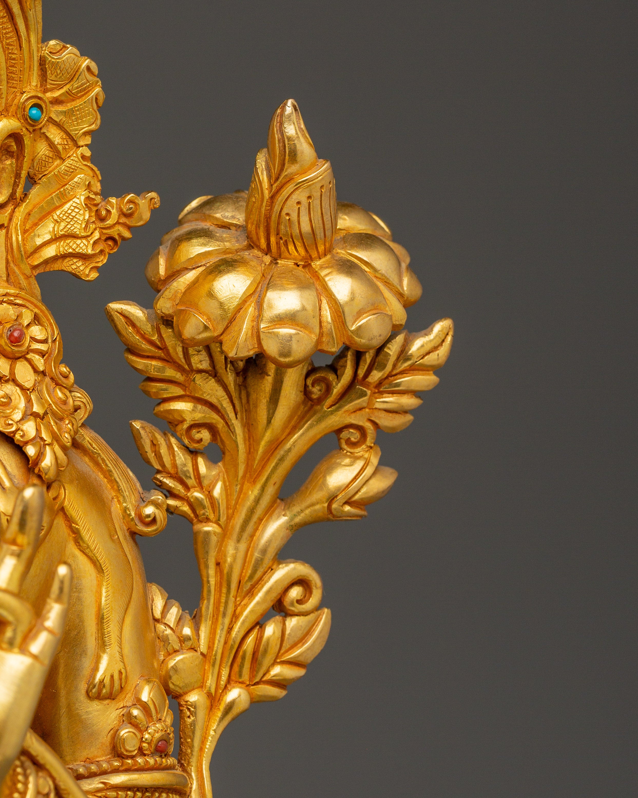 Compassionate Avalokiteshvara Copper Statue | Divine Bodhisattva Being