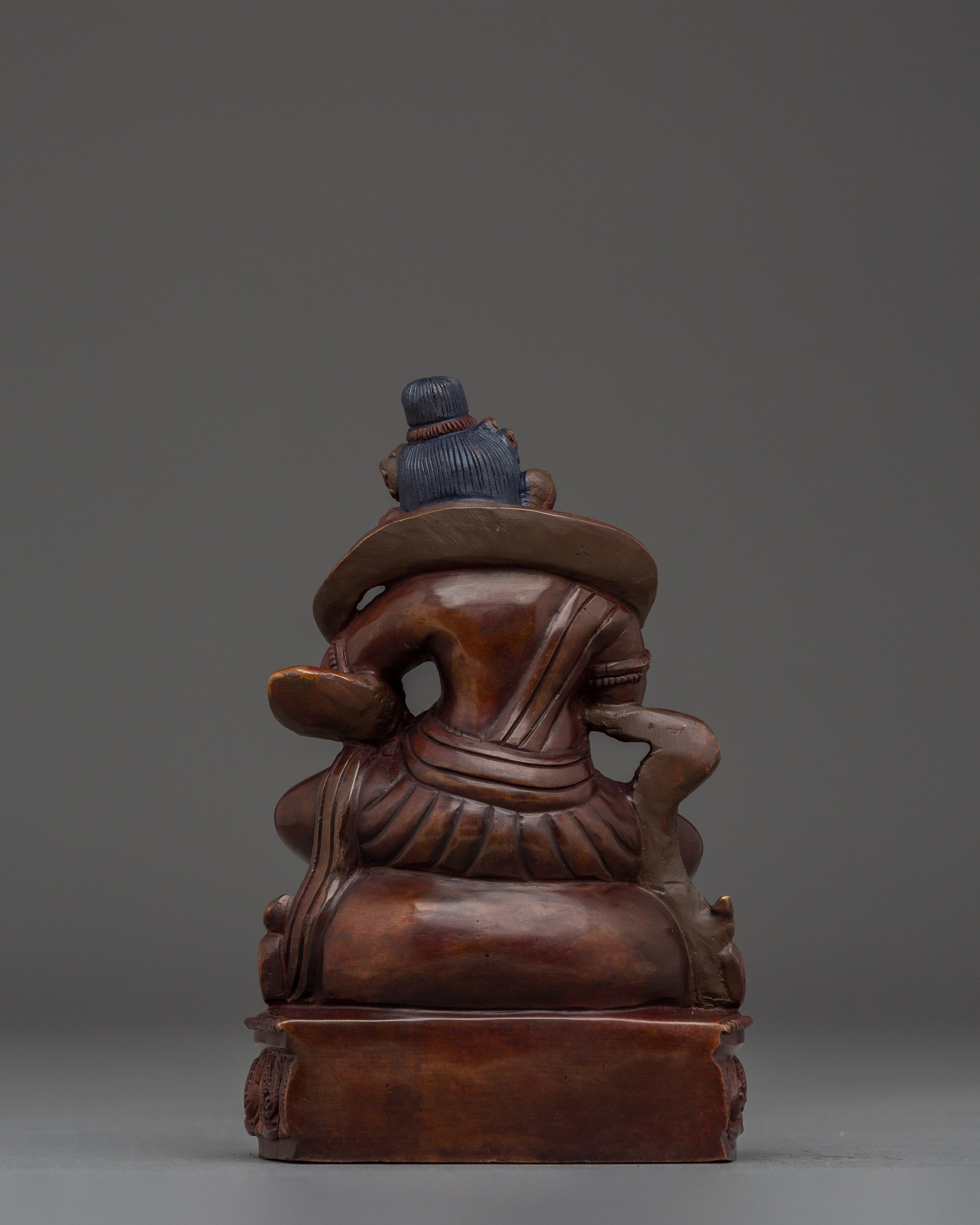 Oxidized Abundance Deity Dzambhala Statue | Tibetan Wealth God