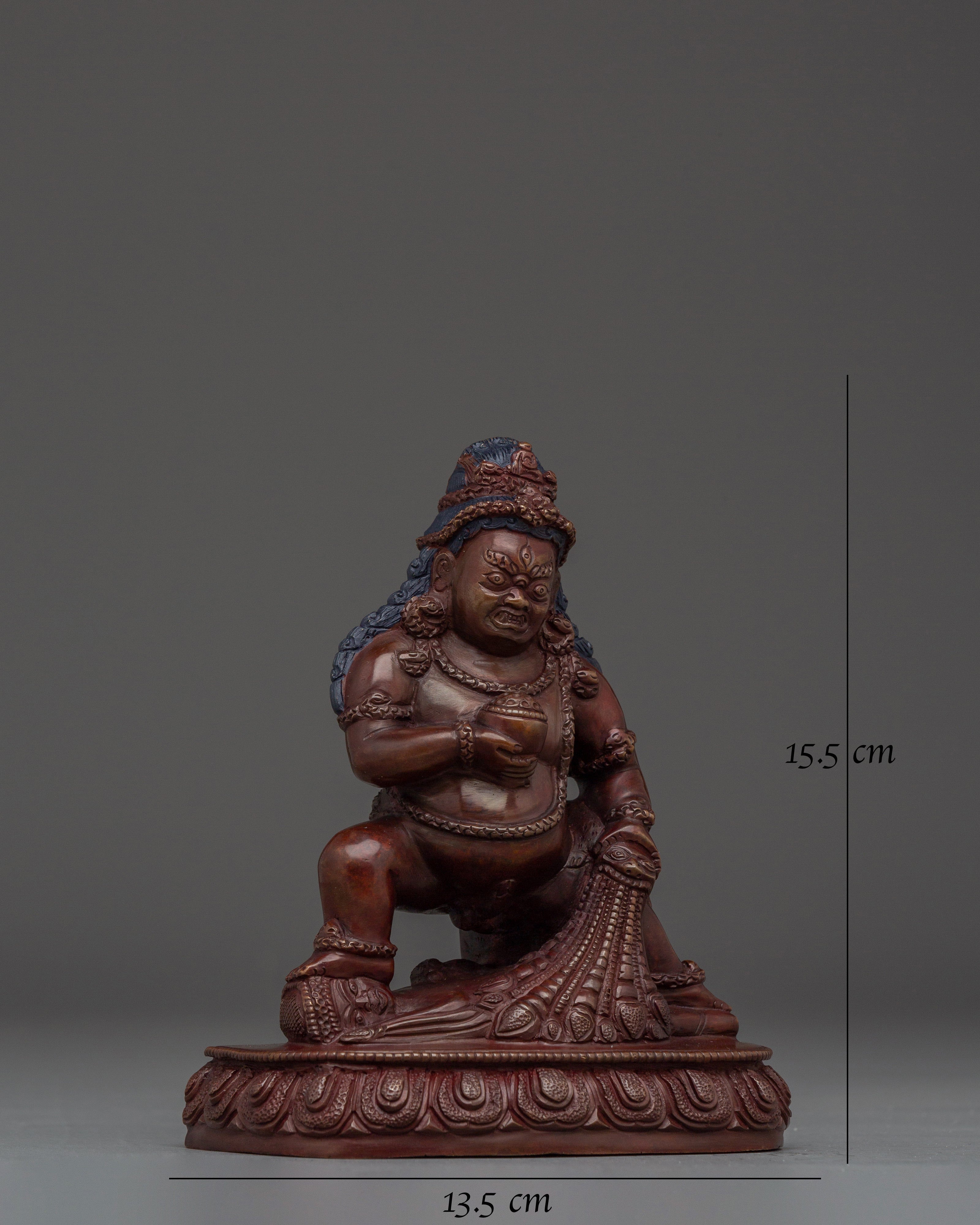 Oxidized Copper Black Dzambhala Statue