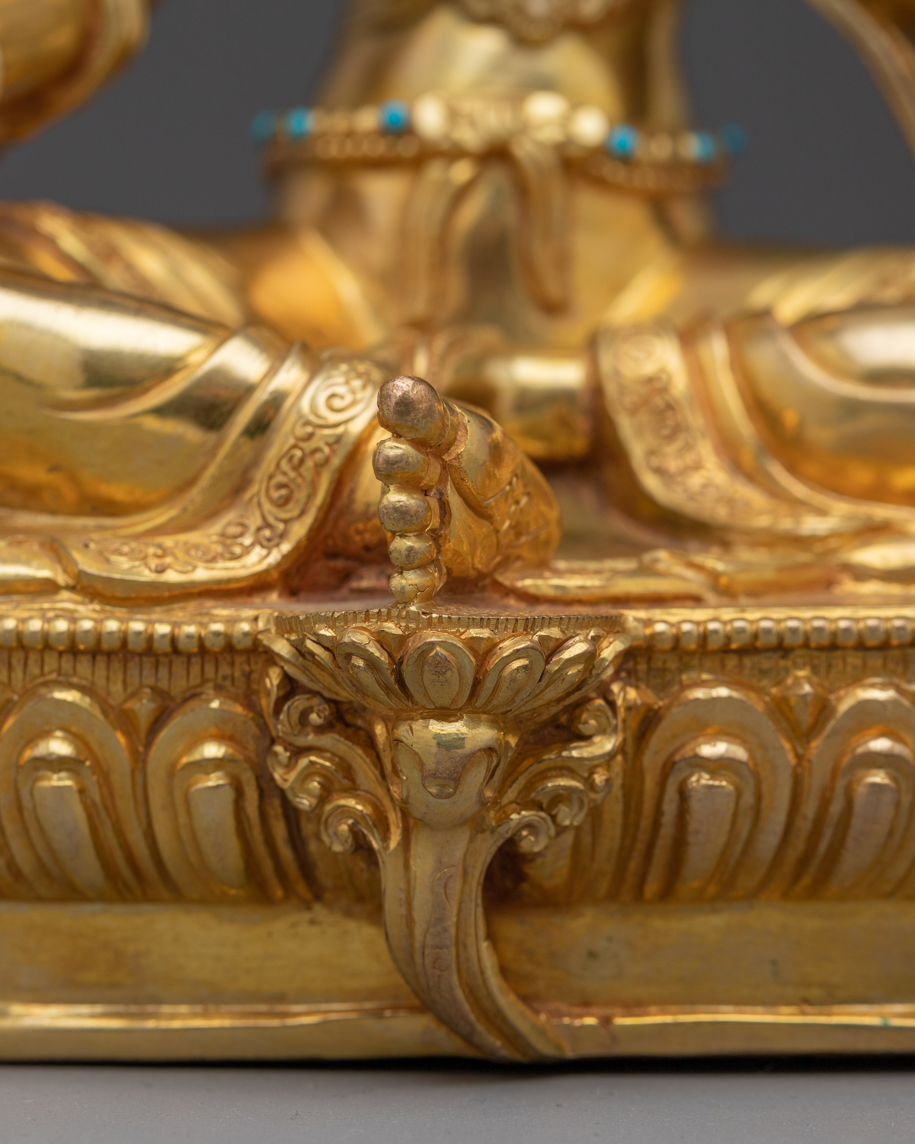 Copper Green Tara Sculpture for Protection | Copper Sculpture for Altar, Meditation & Decor