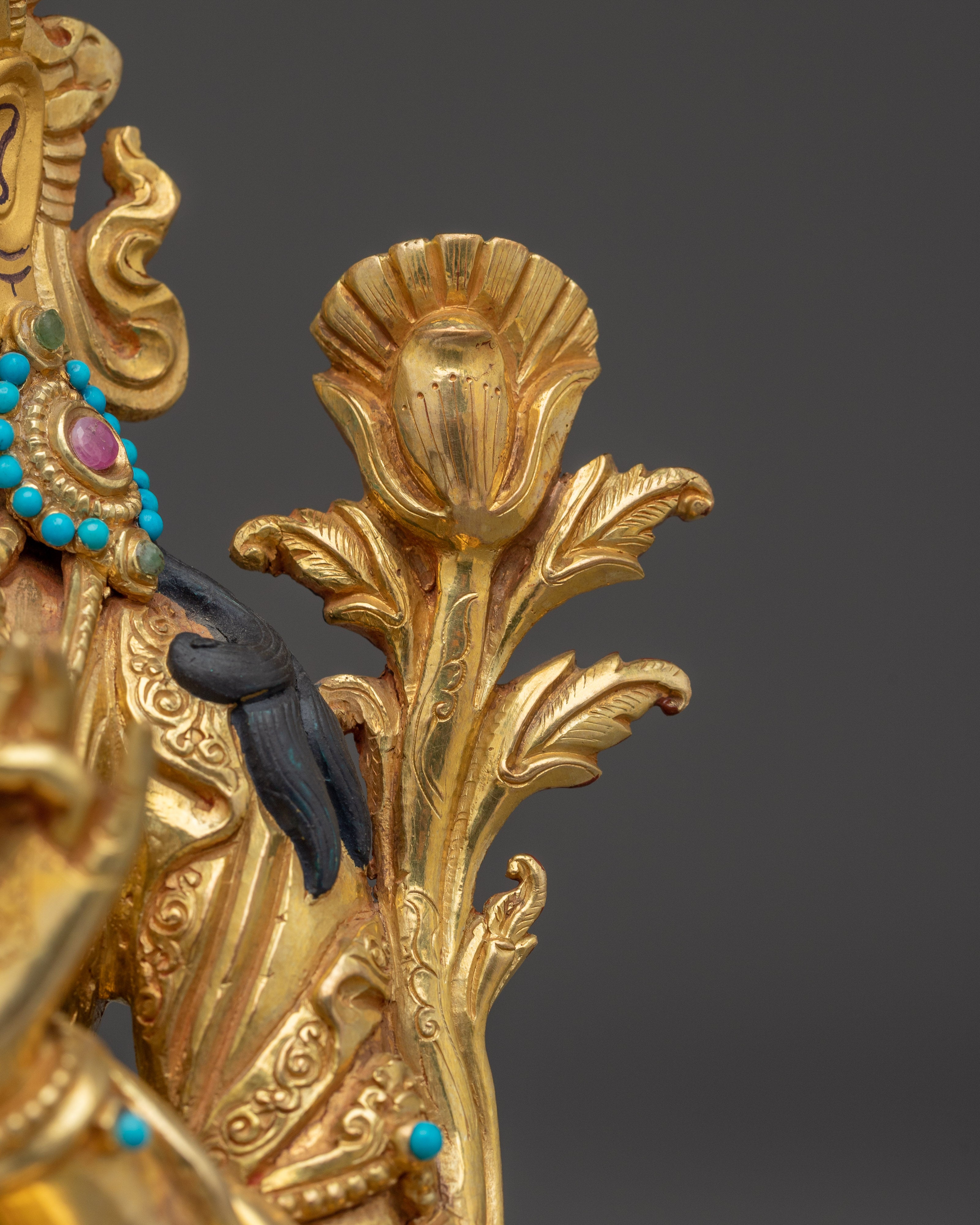 Copper Green Tara Sculpture for Protection | Copper Sculpture for Altar, Meditation & Decor