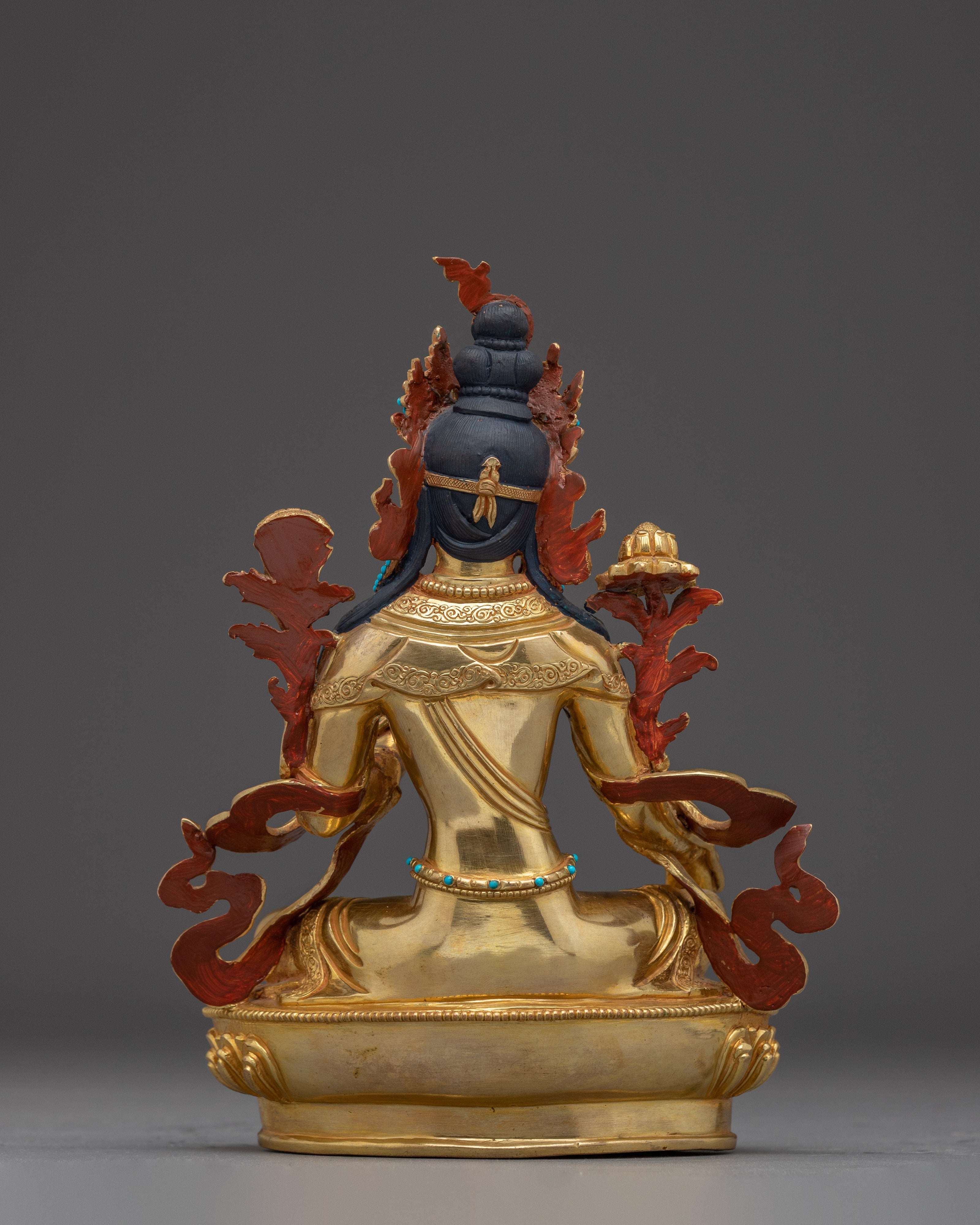 Copper Green Tara Sculpture for Protection | Copper Sculpture for Altar, Meditation & Decor