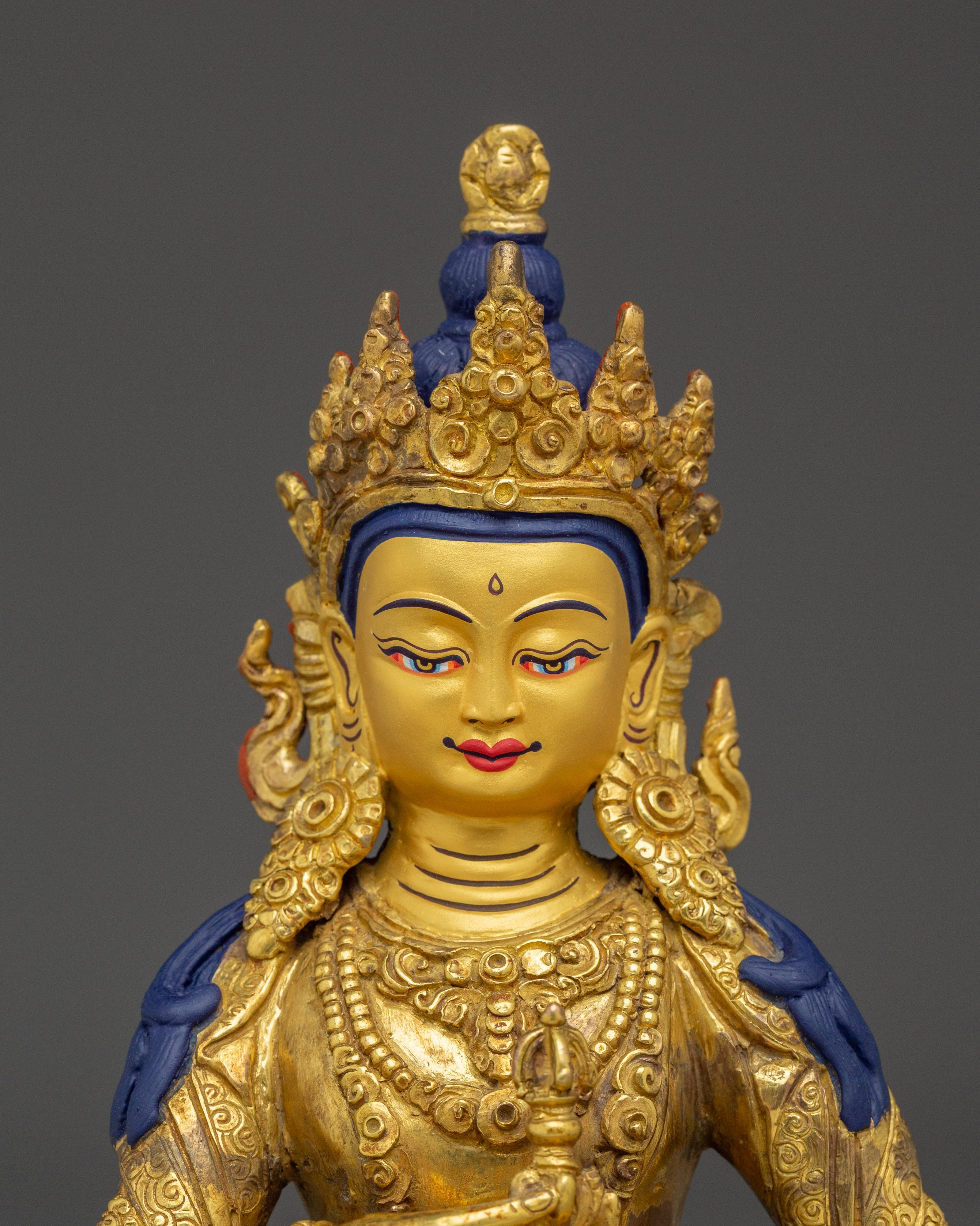 Copper Vajrasattva Sculpture for Spiritual Altar | Tibetan Deity of Purification and Wisdom