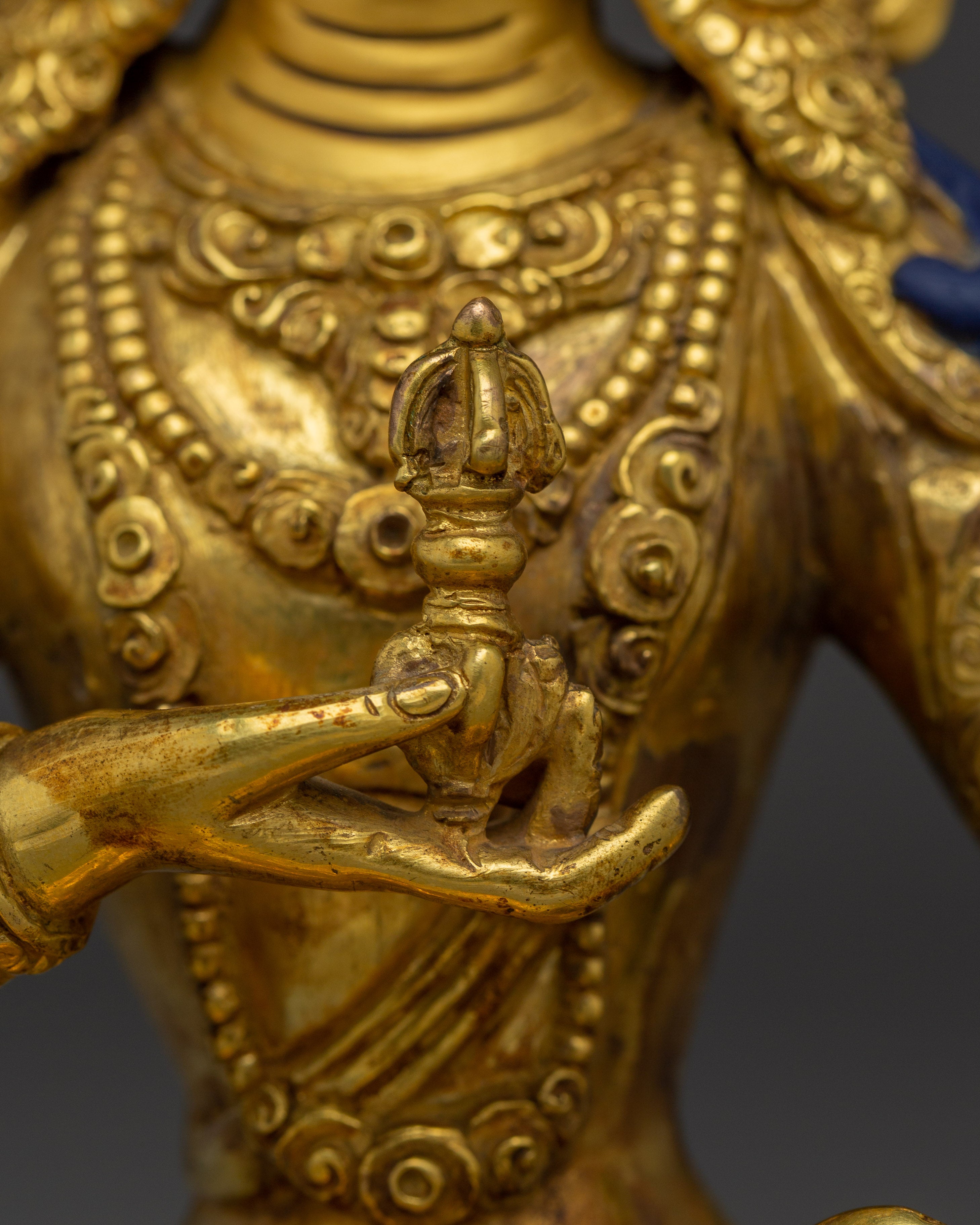 Copper Vajrasattva Sculpture for Spiritual Altar | Tibetan Deity of Purification and Wisdom