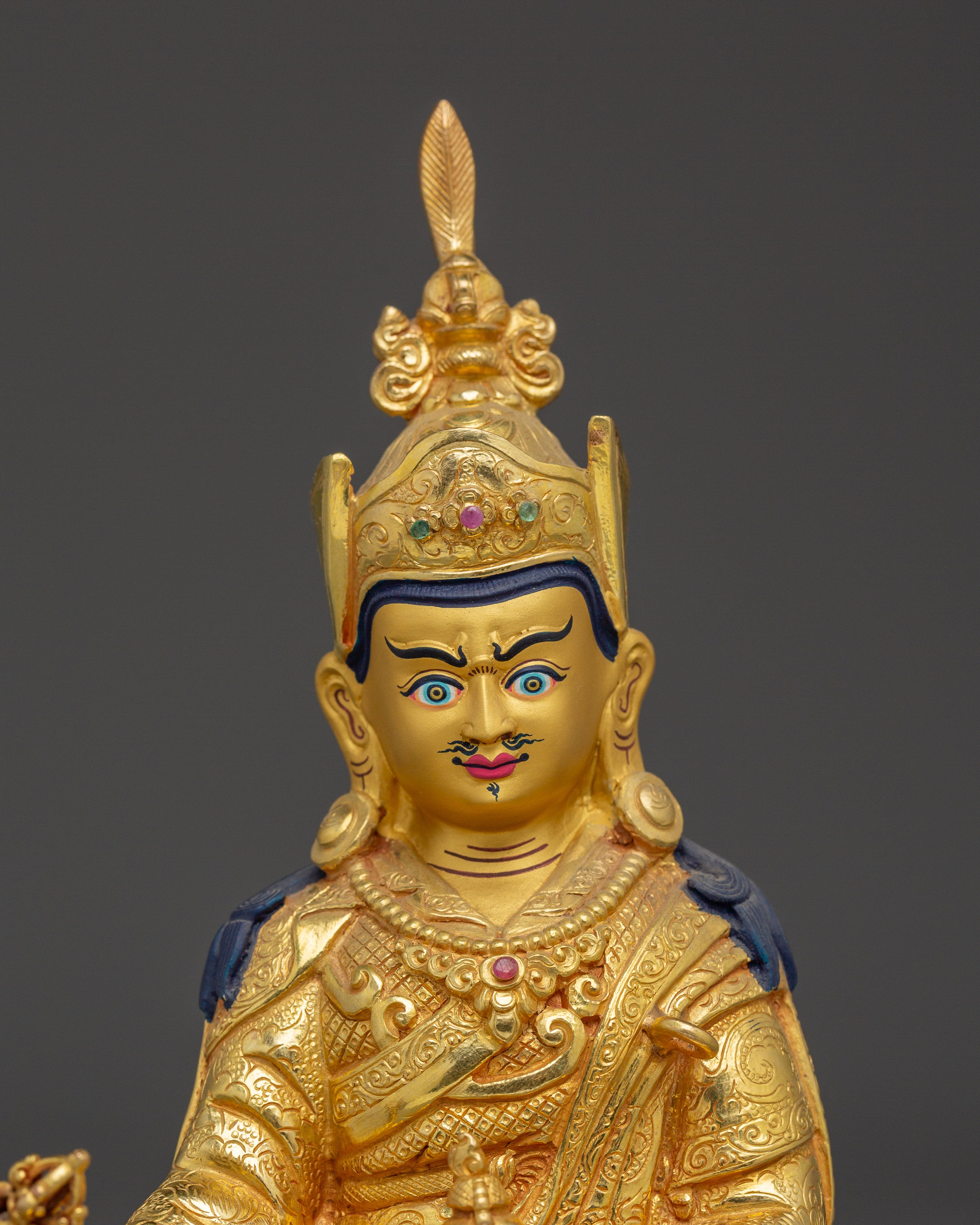 Meditation Art of Guru Rinpoche | Handmade Statue for Decor