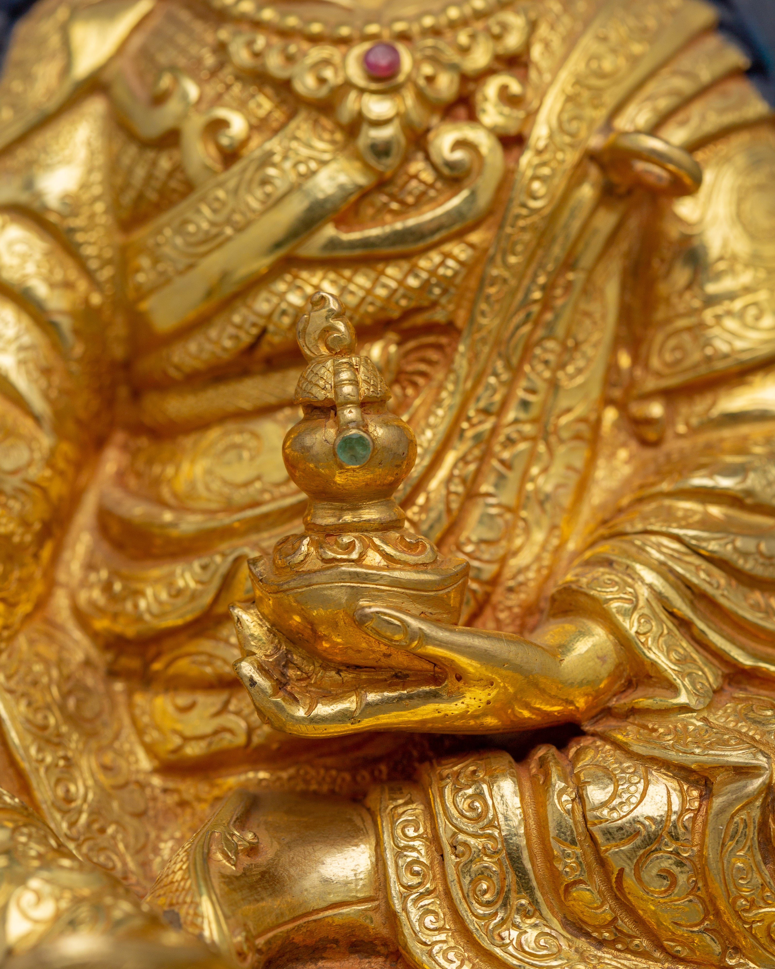 Meditation Art of Guru Rinpoche | Handmade Statue for Decor