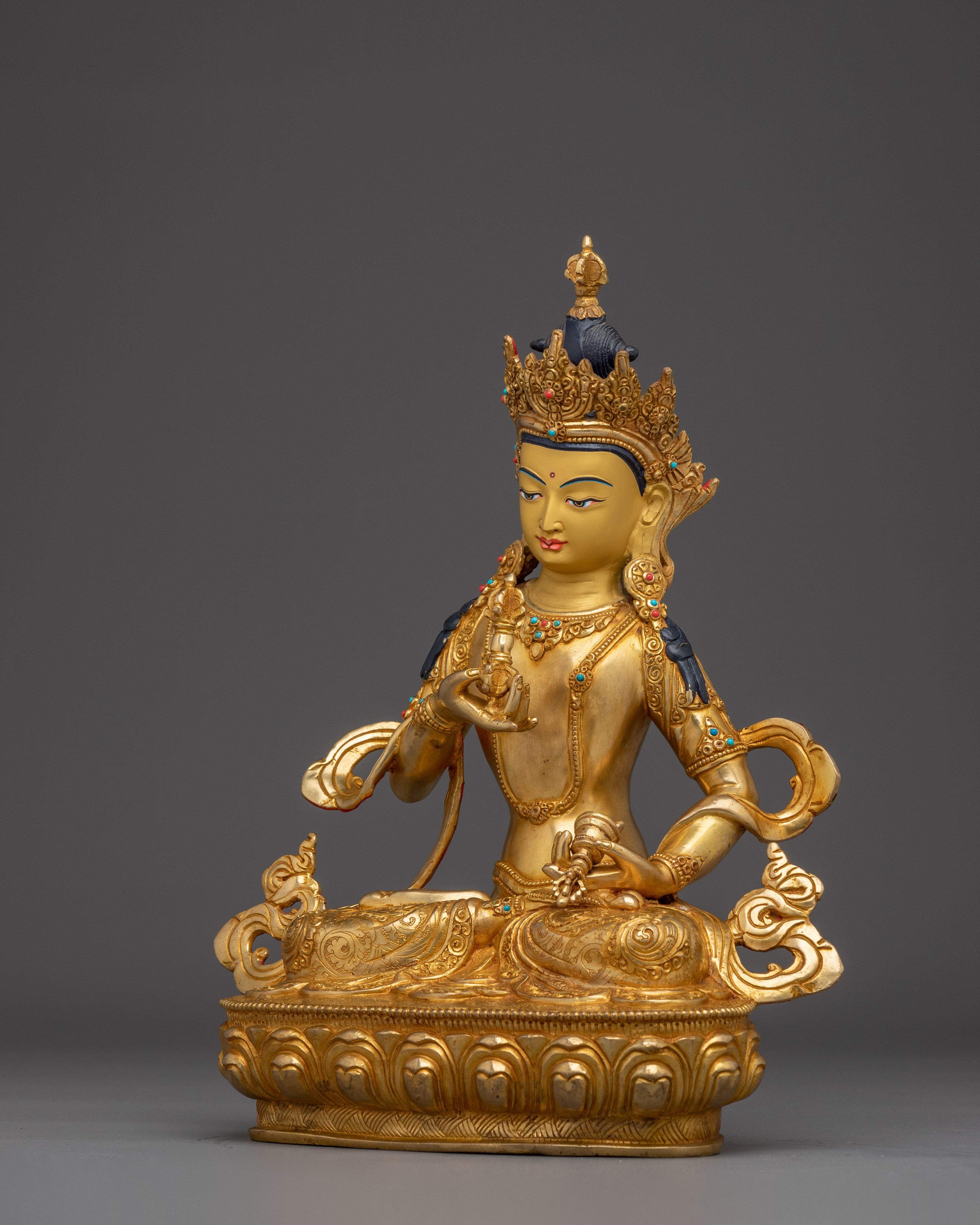 Vajrasattva Buddhist Deity of Purification | Statue in Gold and Copper