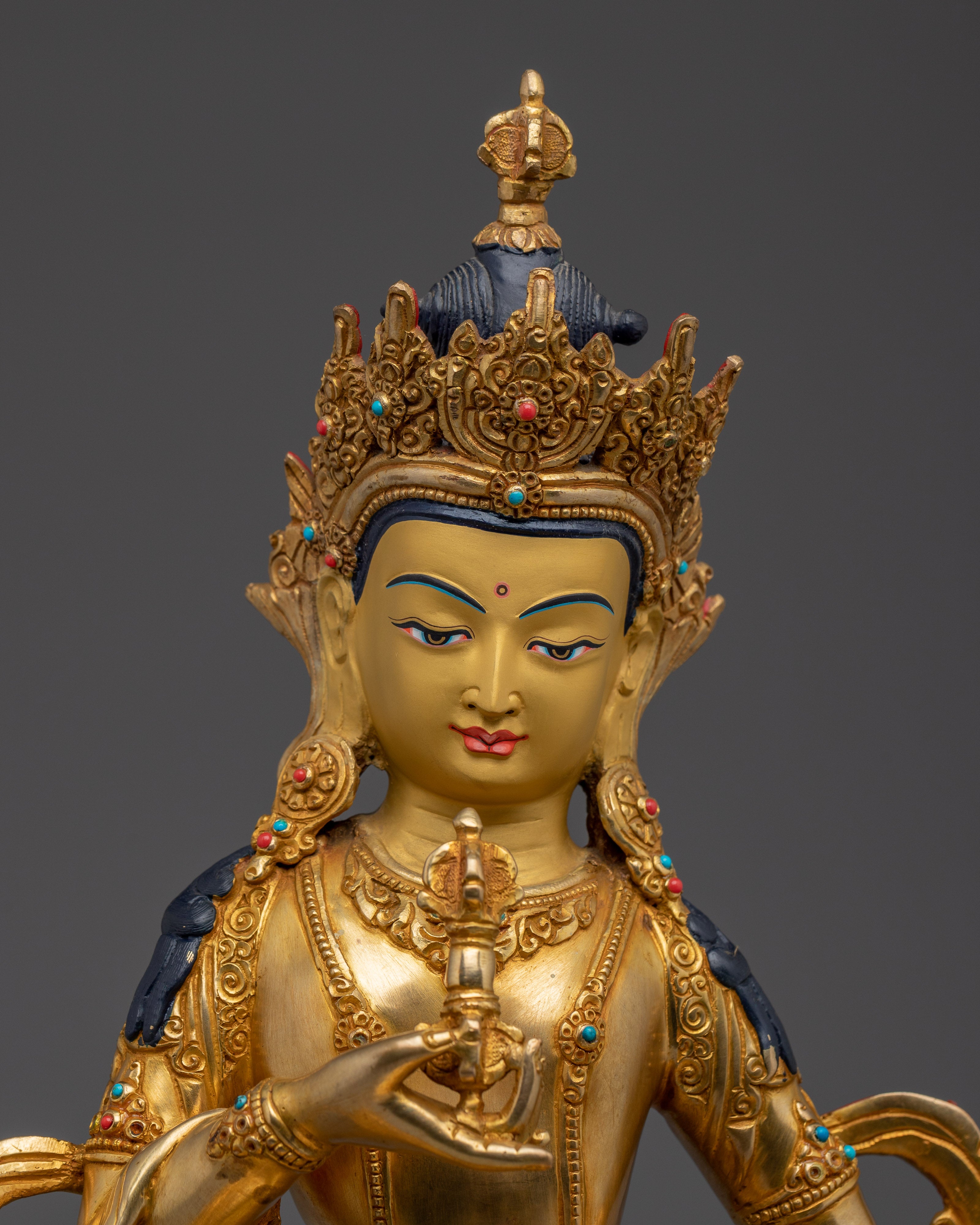 Vajrasattva Buddhist Deity of Purification | Statue in Gold and Copper