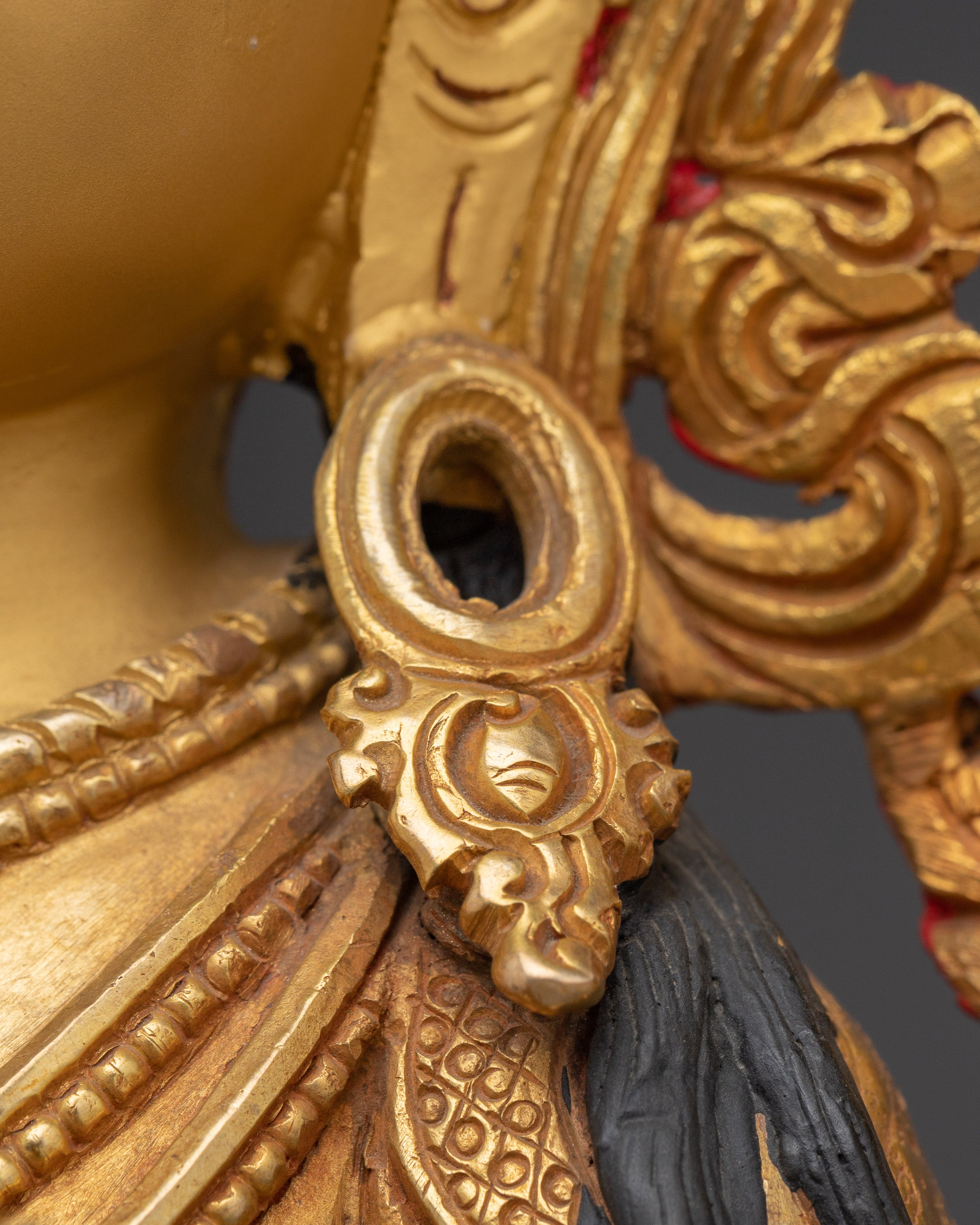 Buddhist Deity Manjushri Art for Wisdom | Gold Gilded Copper Statue