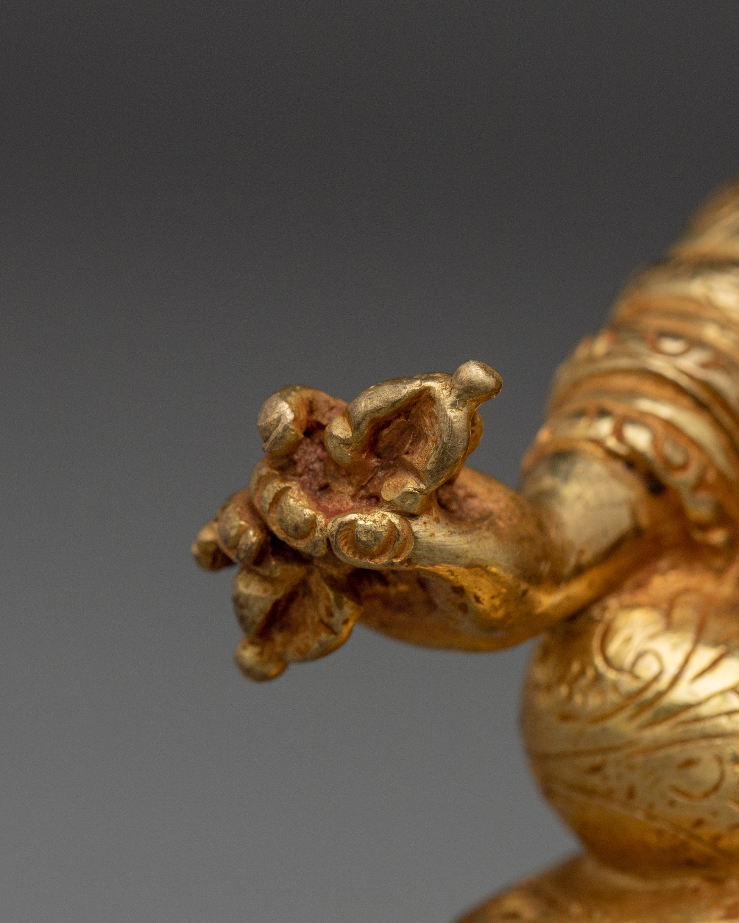 Himalayan Golden Guru Rinpoche Art | Padmasambhava Handmade Statue