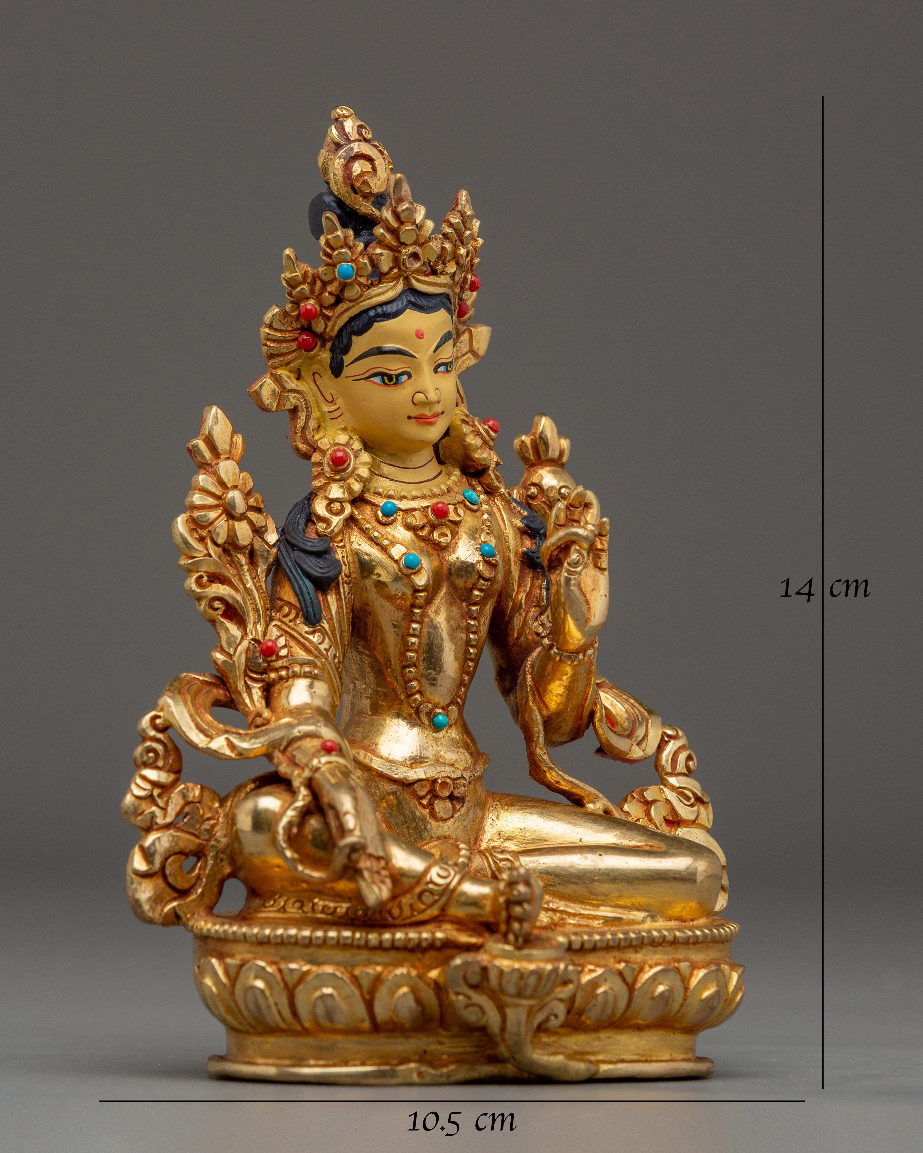 Divine Bodhisattva Green Tara Golden Art