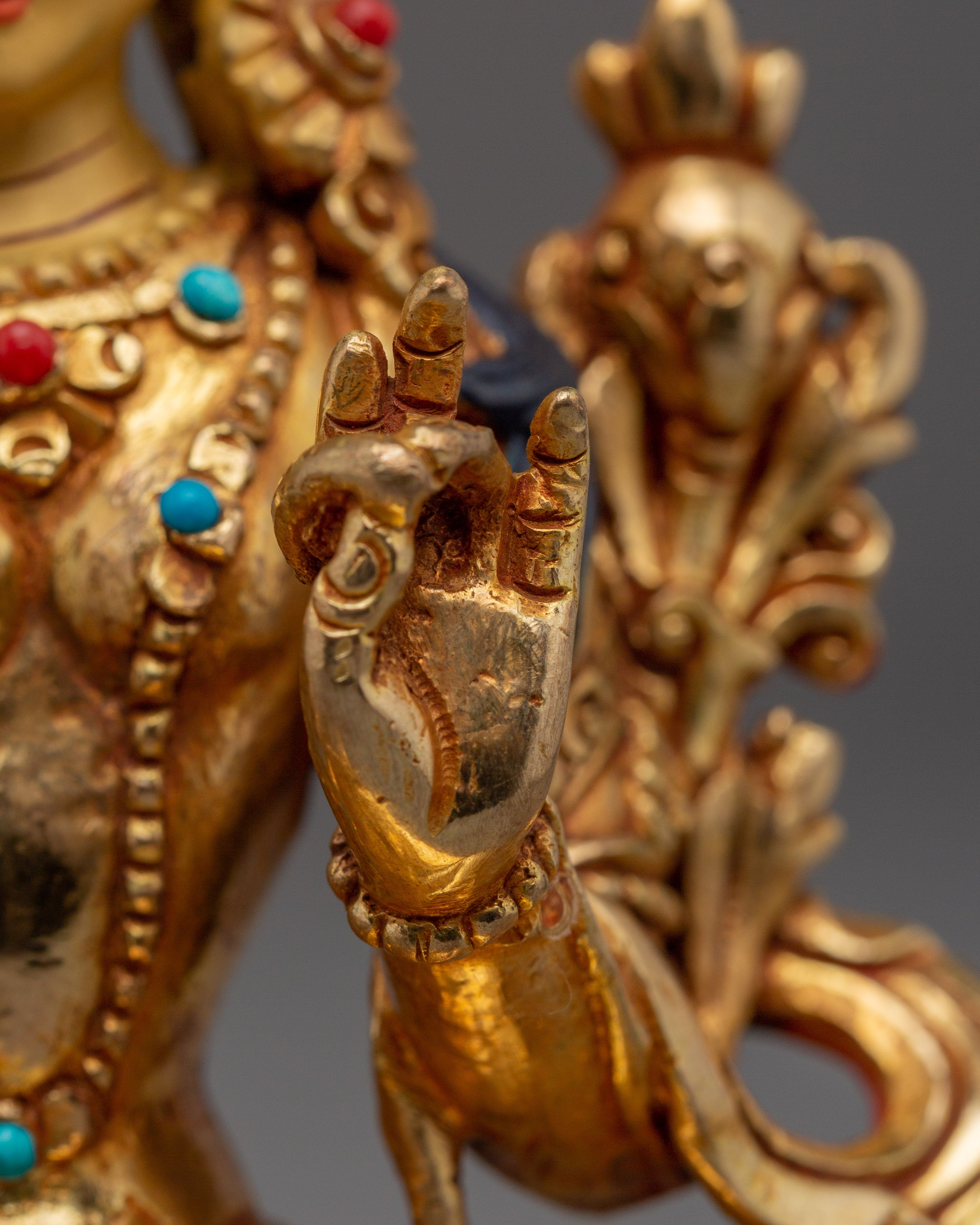 Divine Bodhisattva Green Tara Golden Artwork for Meditation and Decor