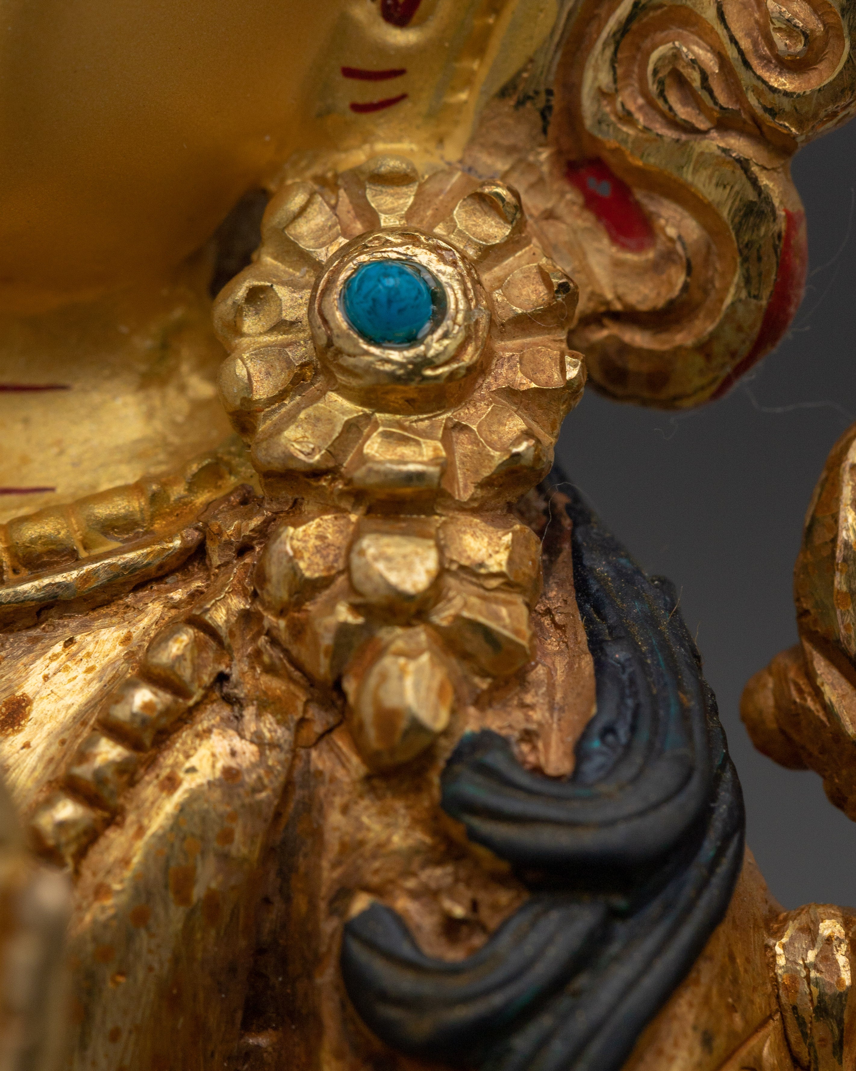 Golden Handmade Statue of Manjushri | Wisdom Bodhisattva