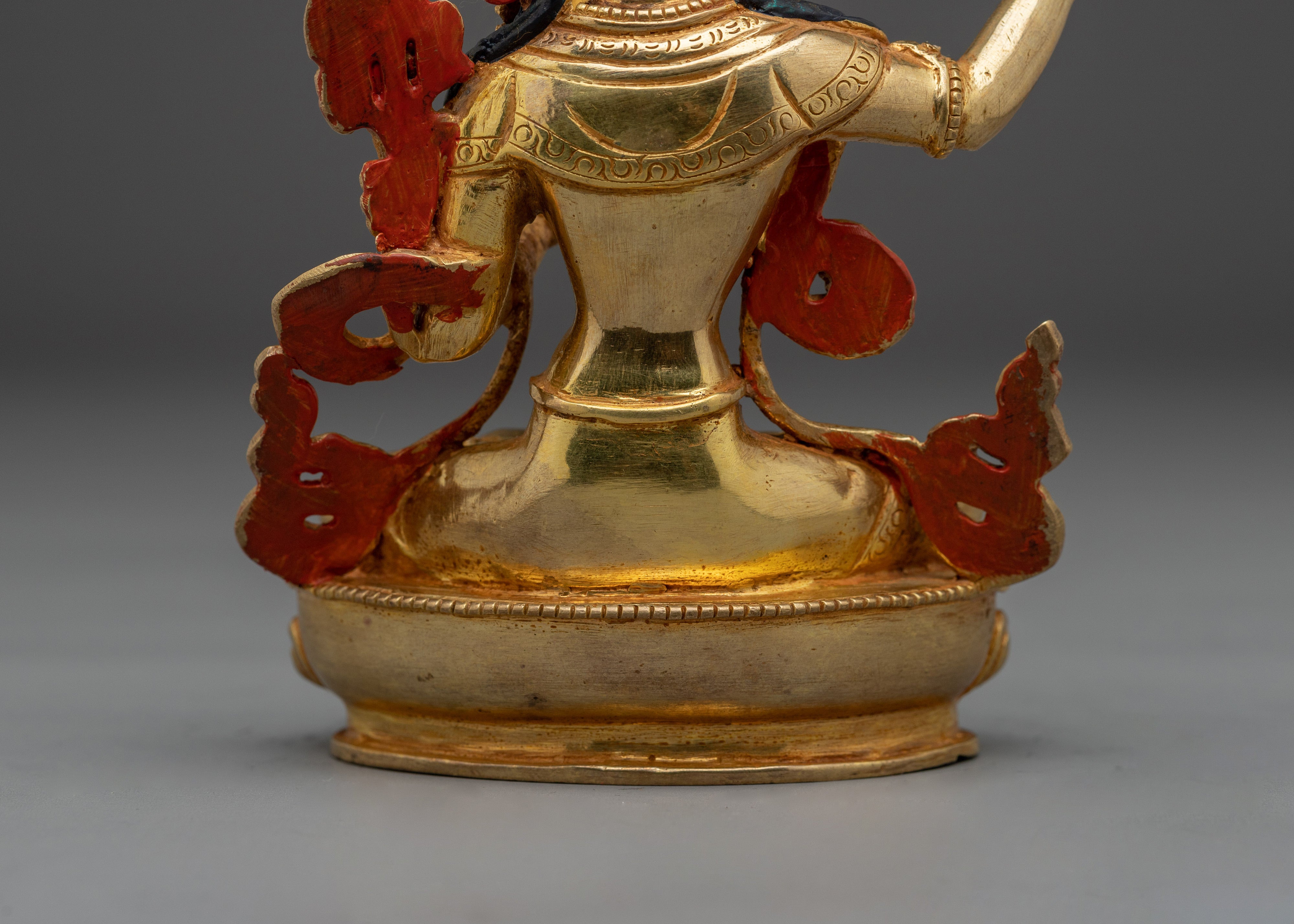 Golden Handmade Statue of Manjushri | Wisdom Bodhisattva